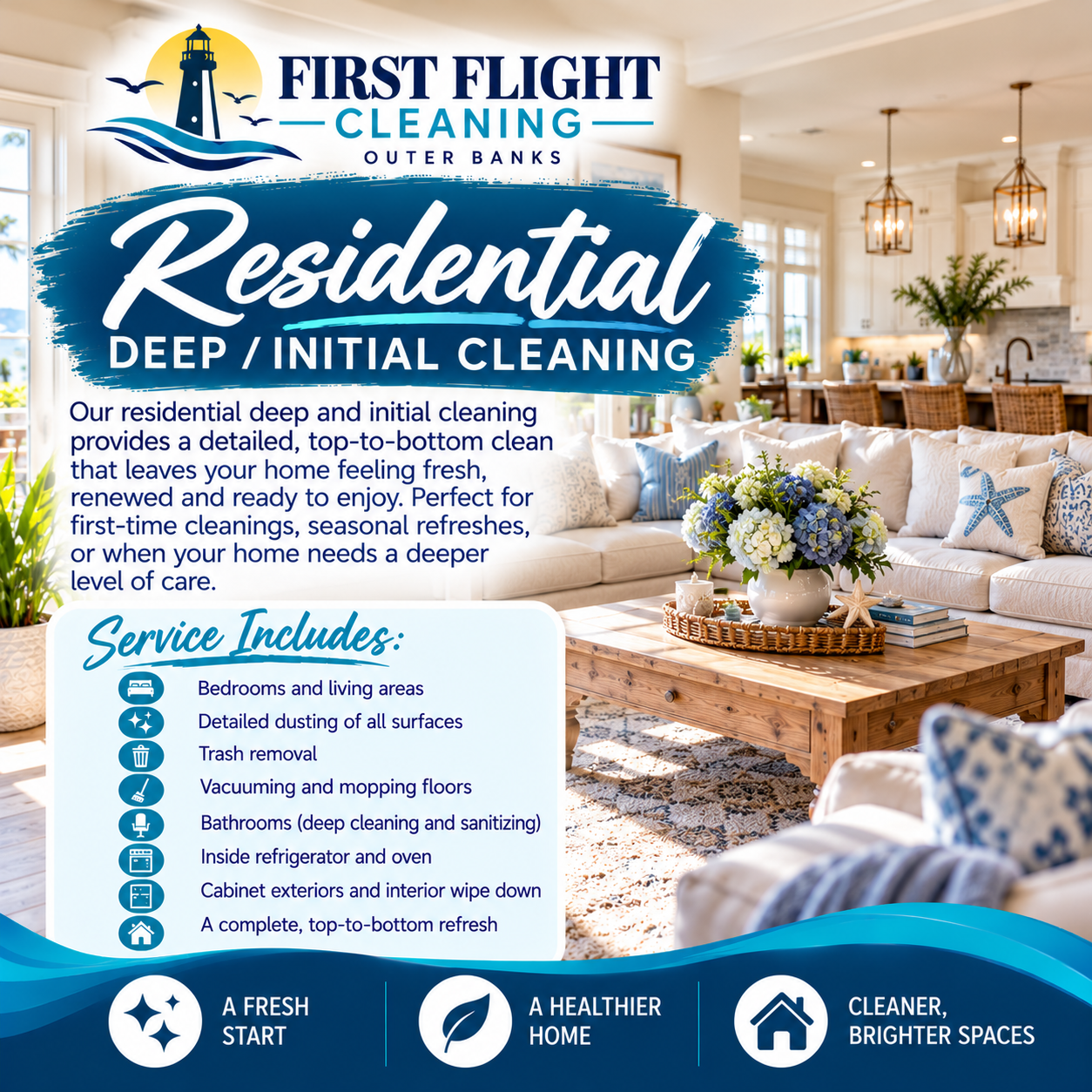 Residential First Clean/Deep Cleaning