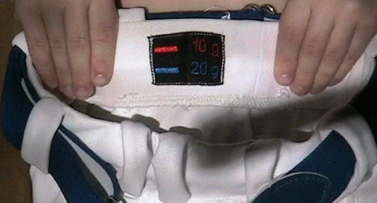 Rion's Belt prototype waistband with electronics housing