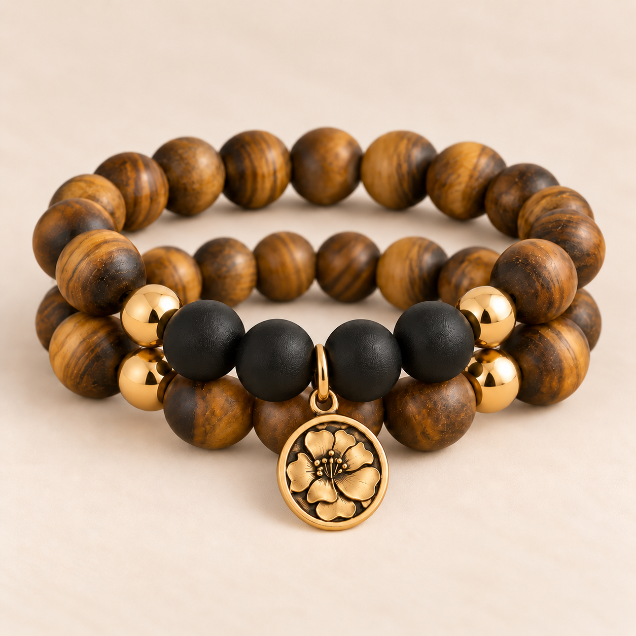 Tiger’s-Eye and Gold Floral Bracelets.png