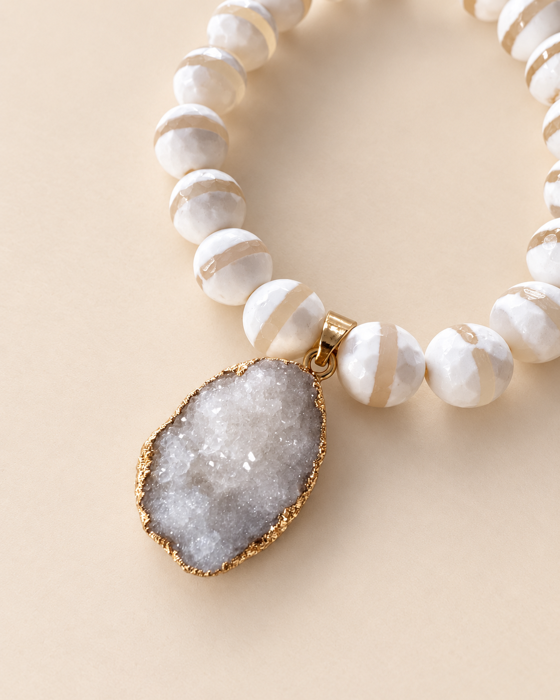 Tibetan Agate with Druzy agate pendant 2.png