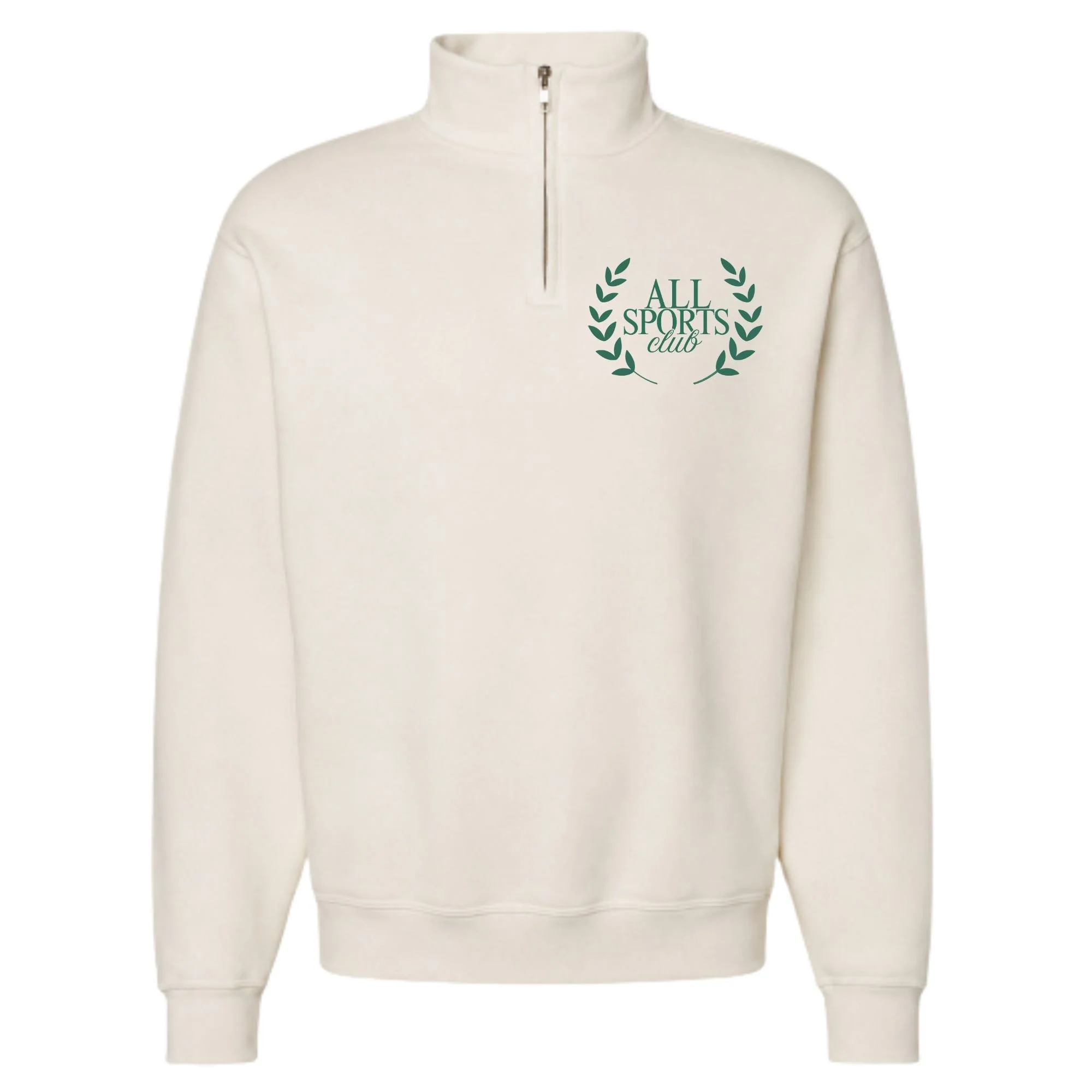 All Sports Club-1/4 Zip-Unisex-CREAM