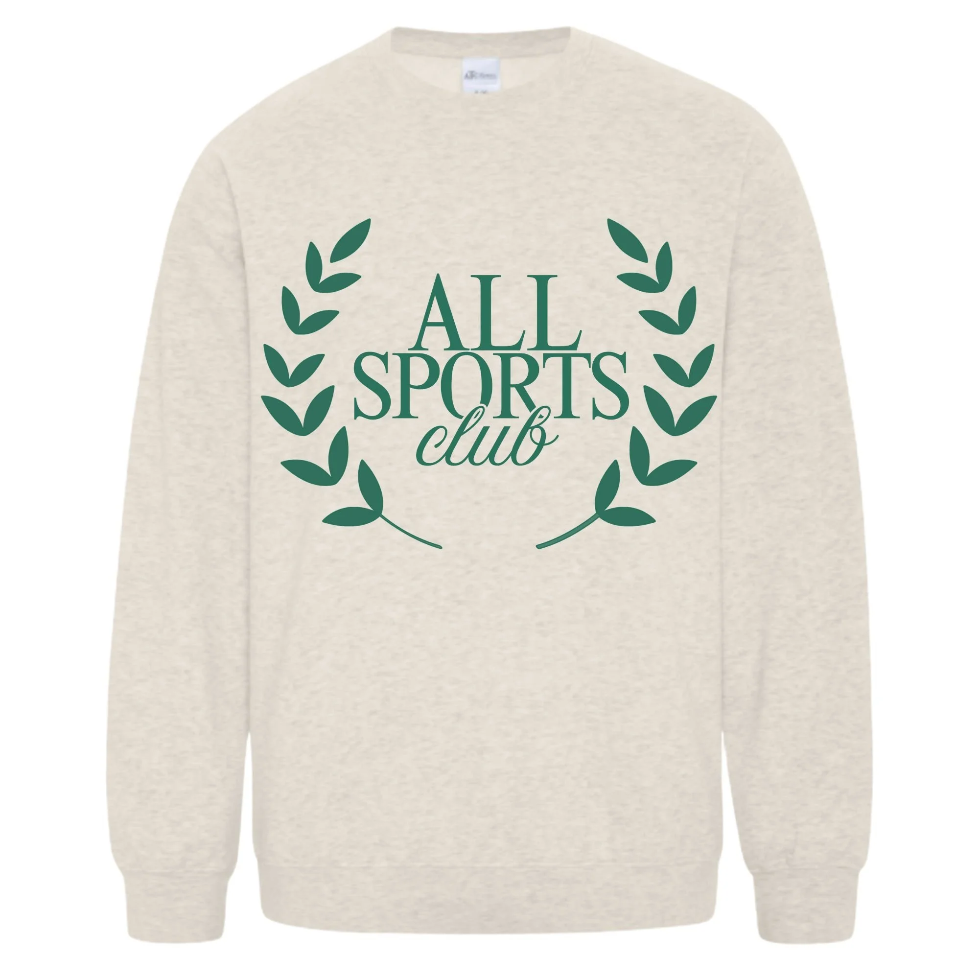 All Sports Club-Crest Crew-Unisex-OATMEAL