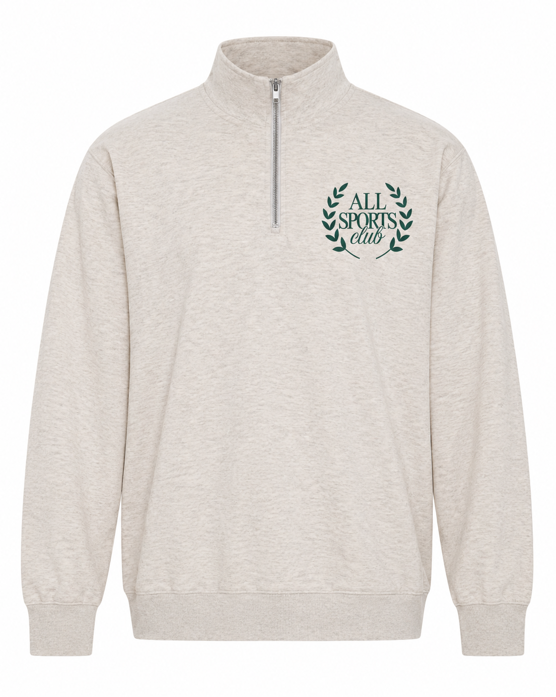 All Sports Club-1/4 Zip-Unisex-OATMEAL