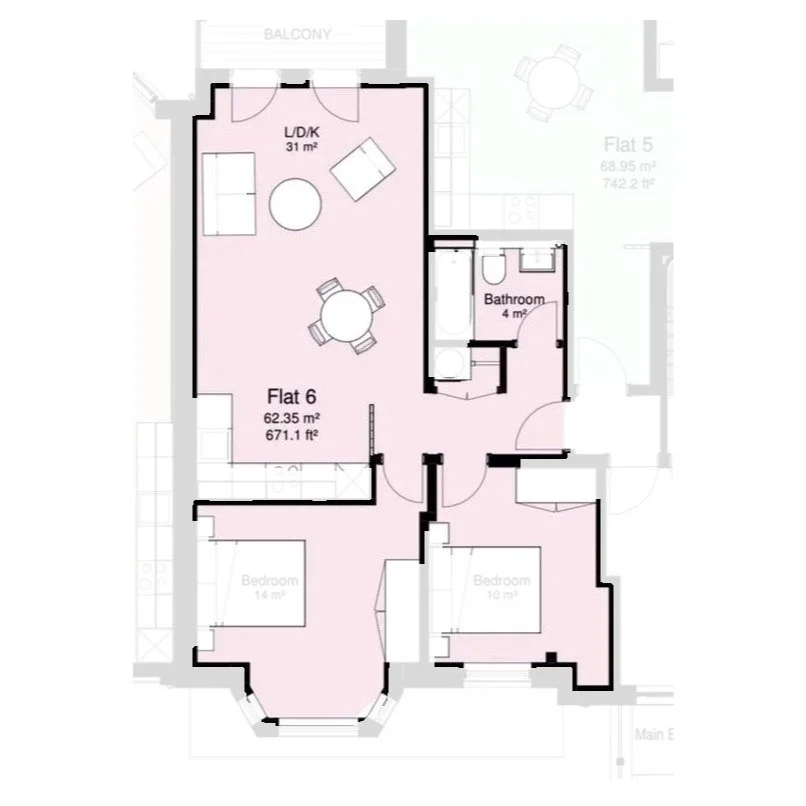 Flat 6 floor plan