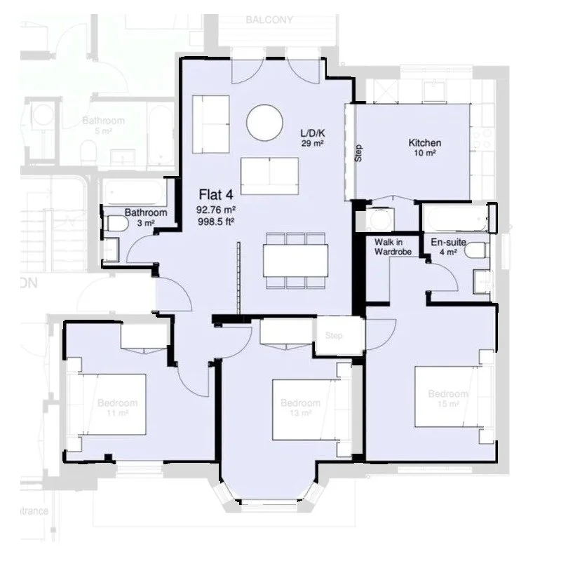 Flat 4 floor plan