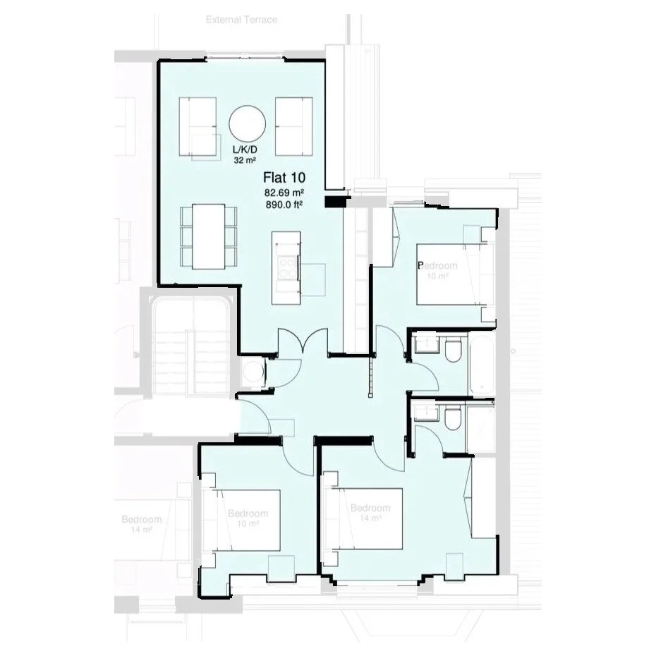 Flat 10 floor plan