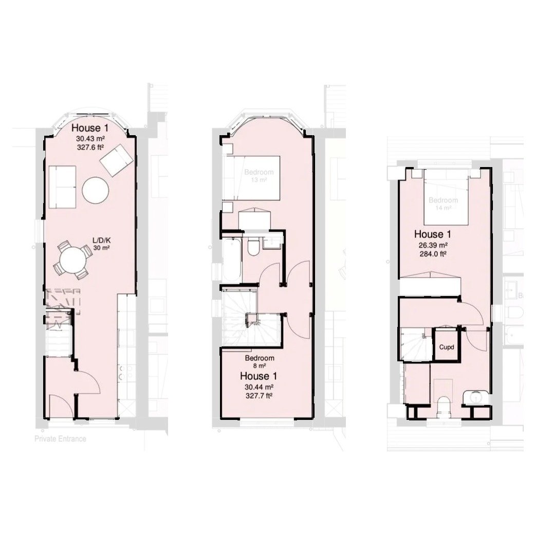 House 1 floor plan