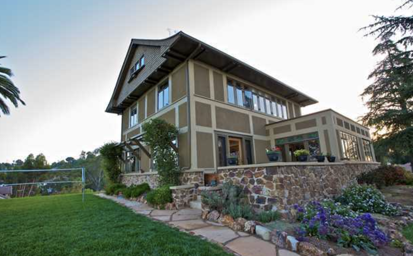The Sherman Grable House at 4344 Date Avenue in La Mesa, a 1910 Tudor and Prairie style home and a designated City of La Mesa historic landmark.