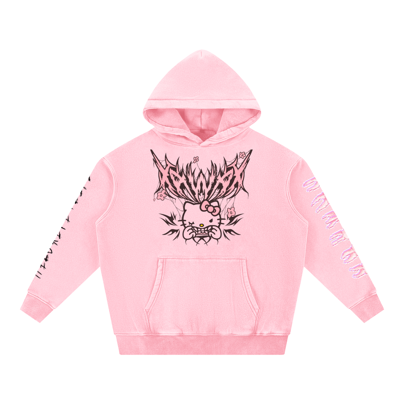 HEL0 KITE 4 LIF3 Pink Fleece Hoodie
