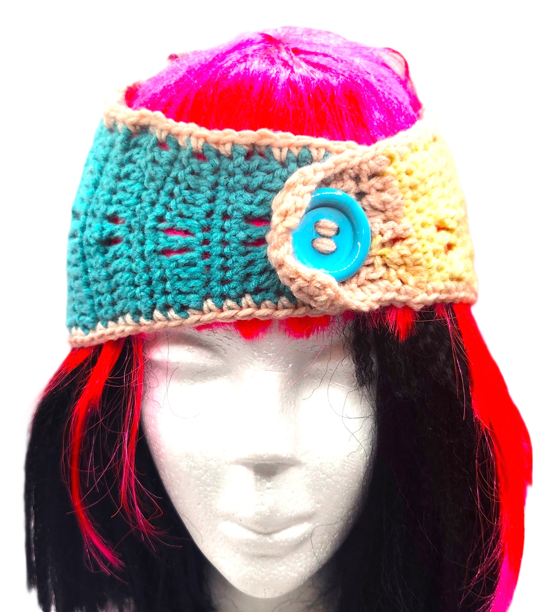 baby blue and pink and cream stripes crochet headband.png