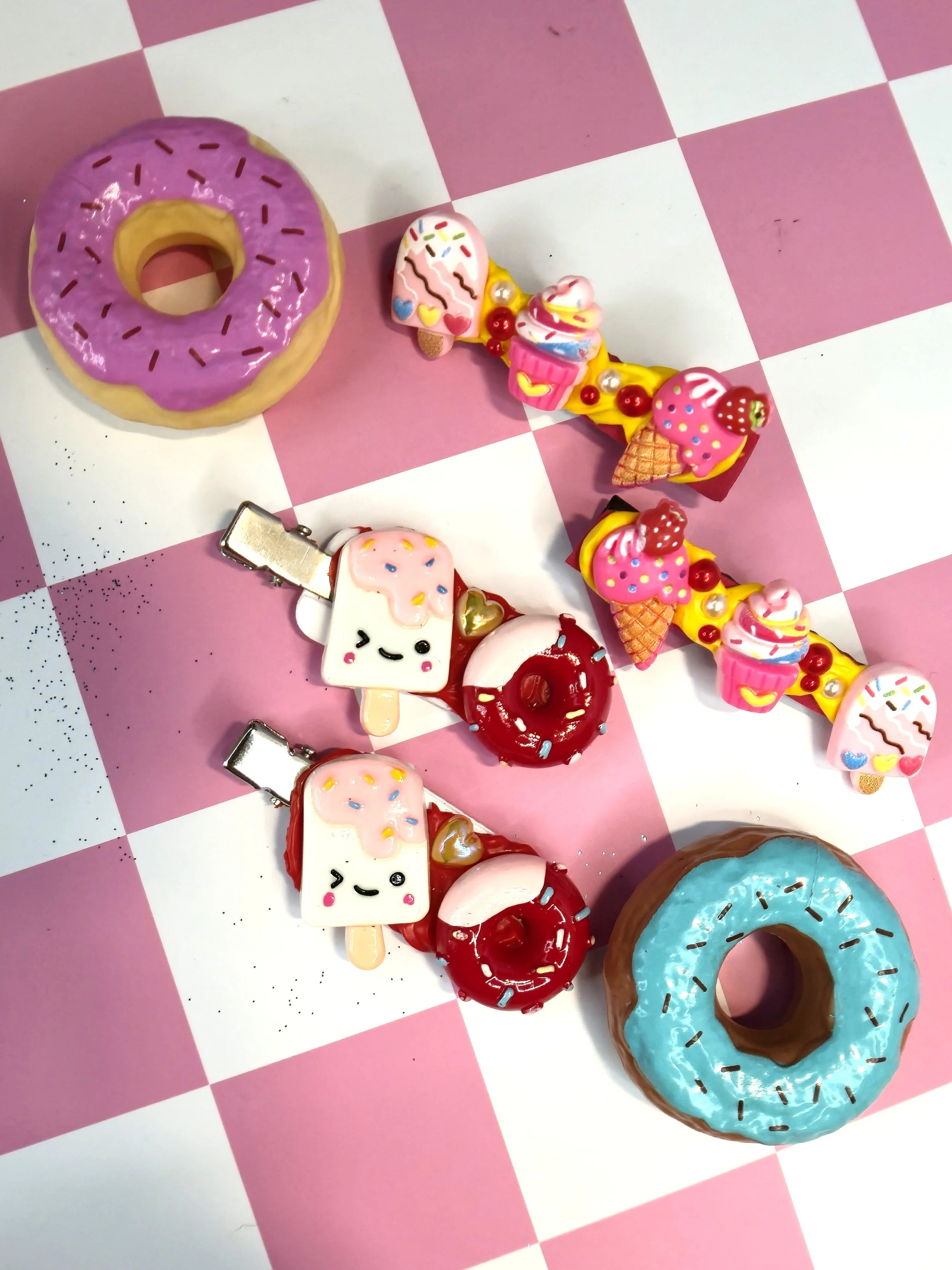 🍦 Kawaii Ice Cream Dream Barrette Sets — Sundae Funday & Popsicle Party!