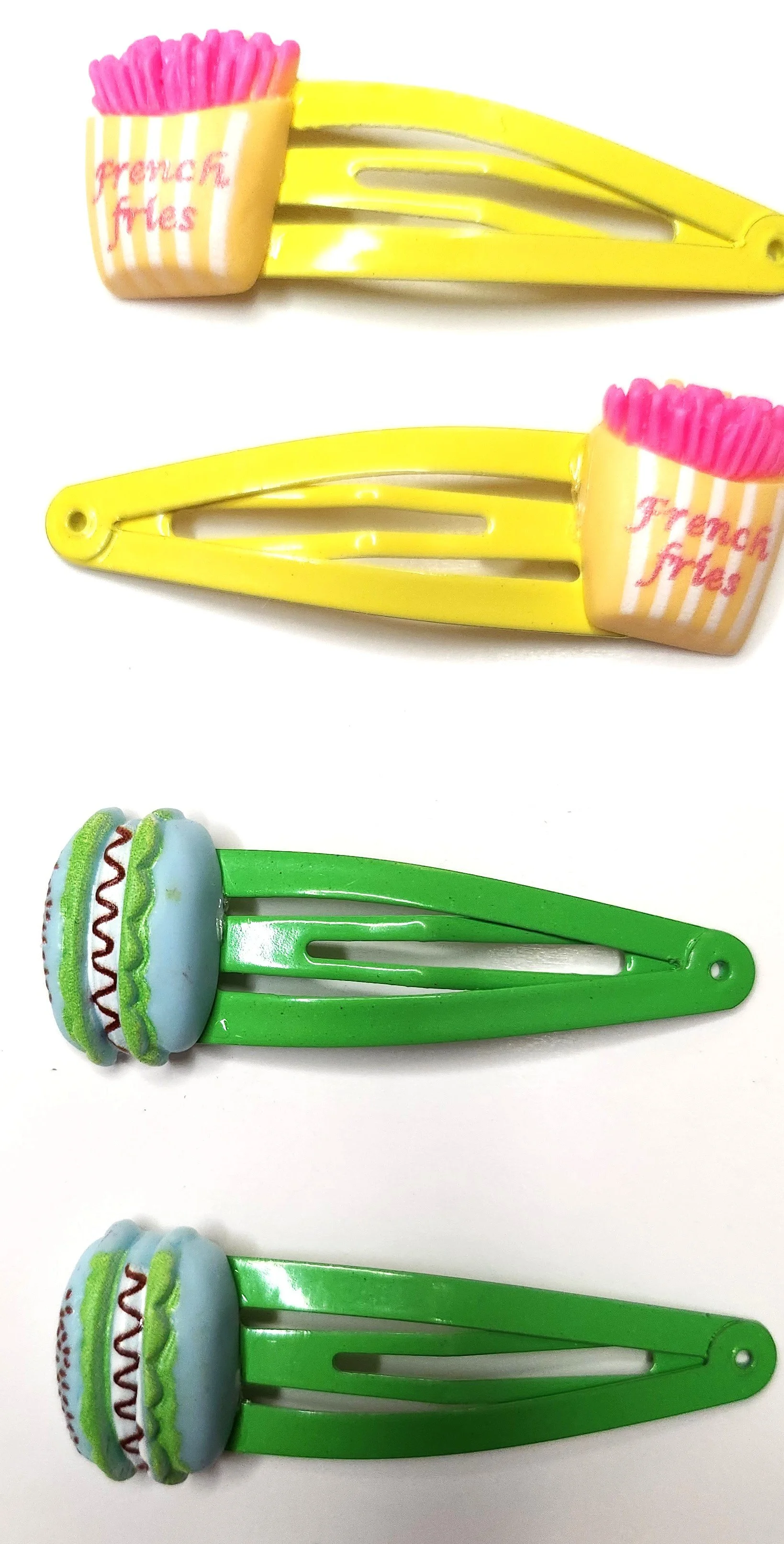 french fries and macaroon hair clips2.jpg