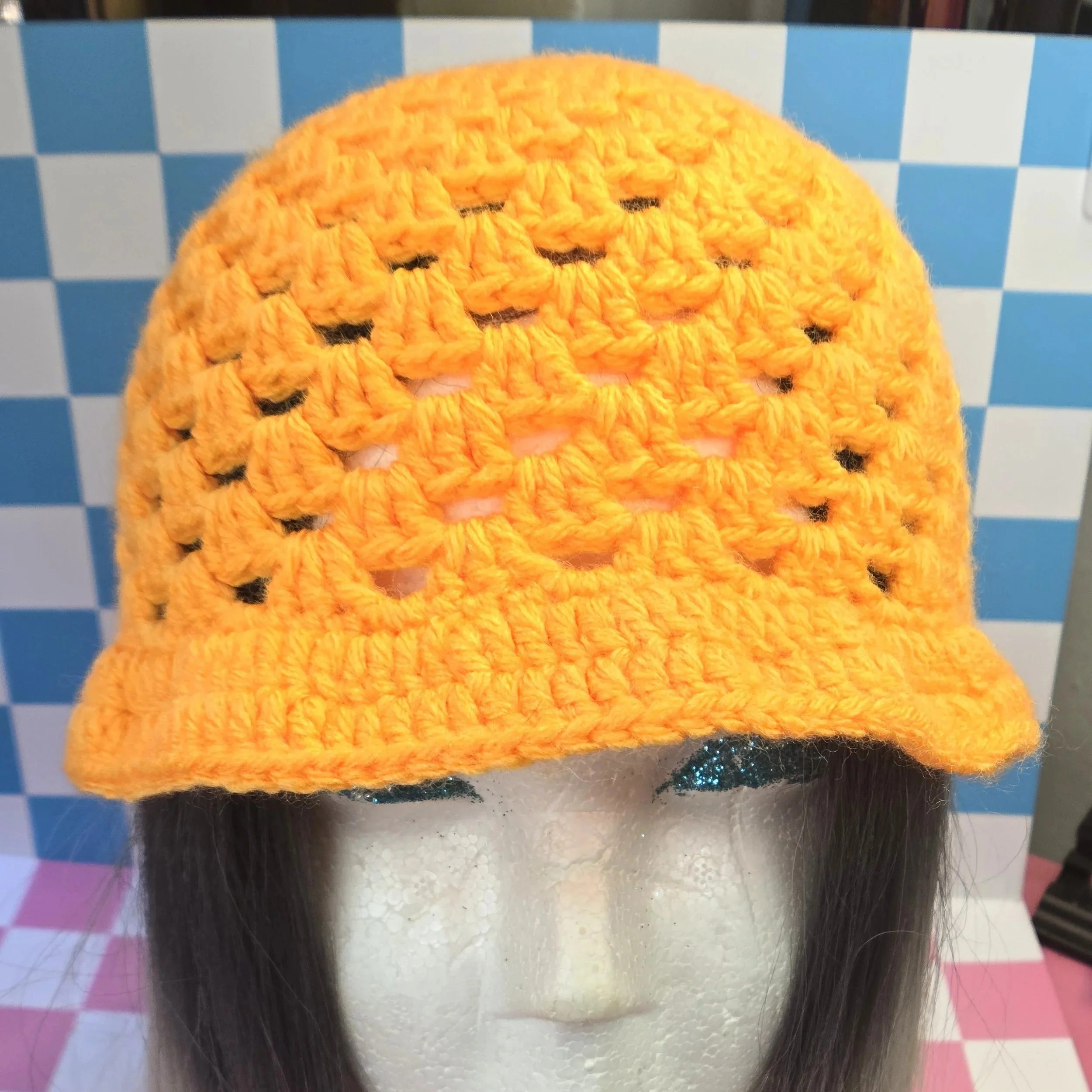 🍊☀️ Sunshine Orange Crochet Bucket Hat