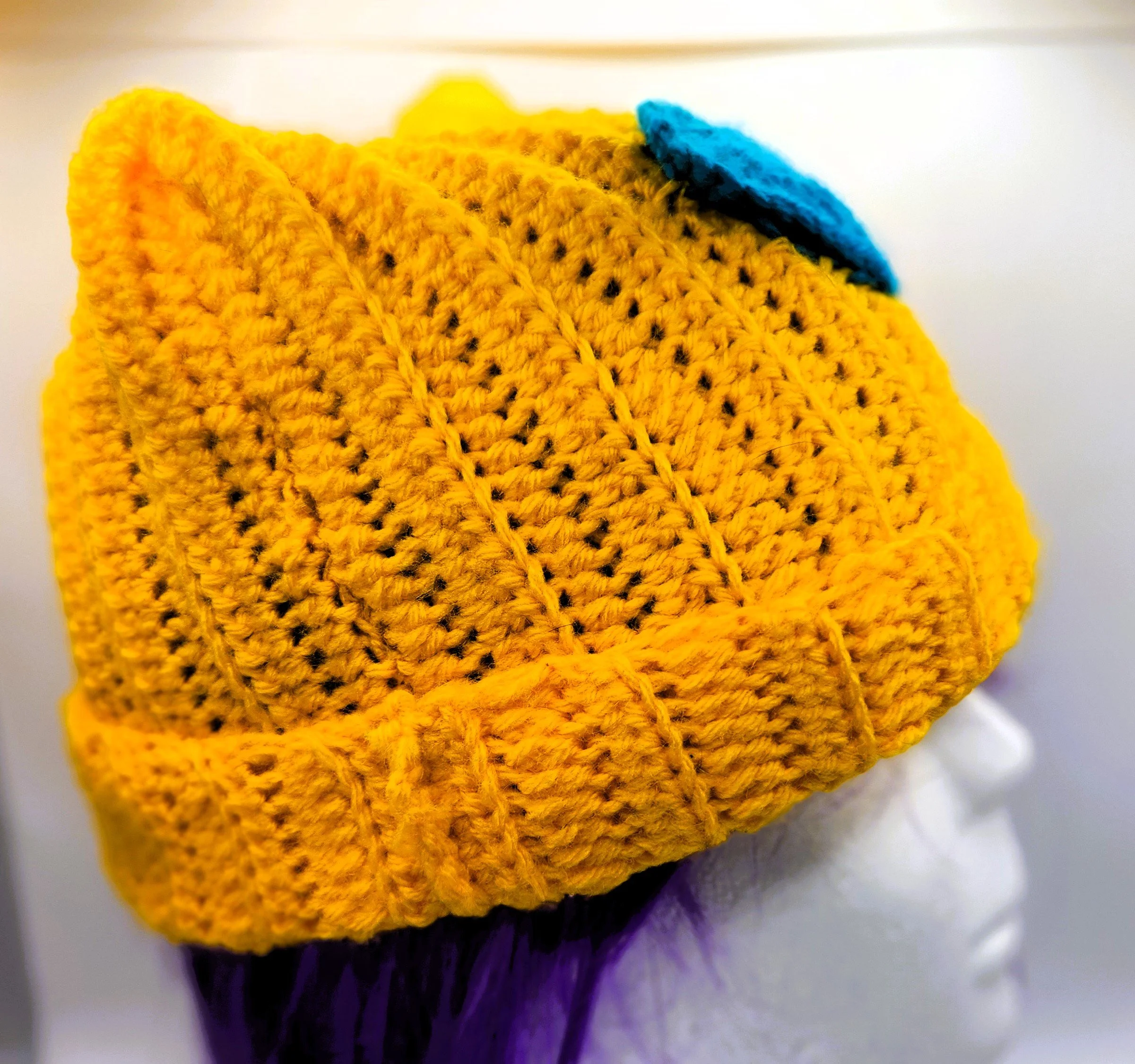 sunshine yellow with blue heart cat ears crochet hat 9.jpg