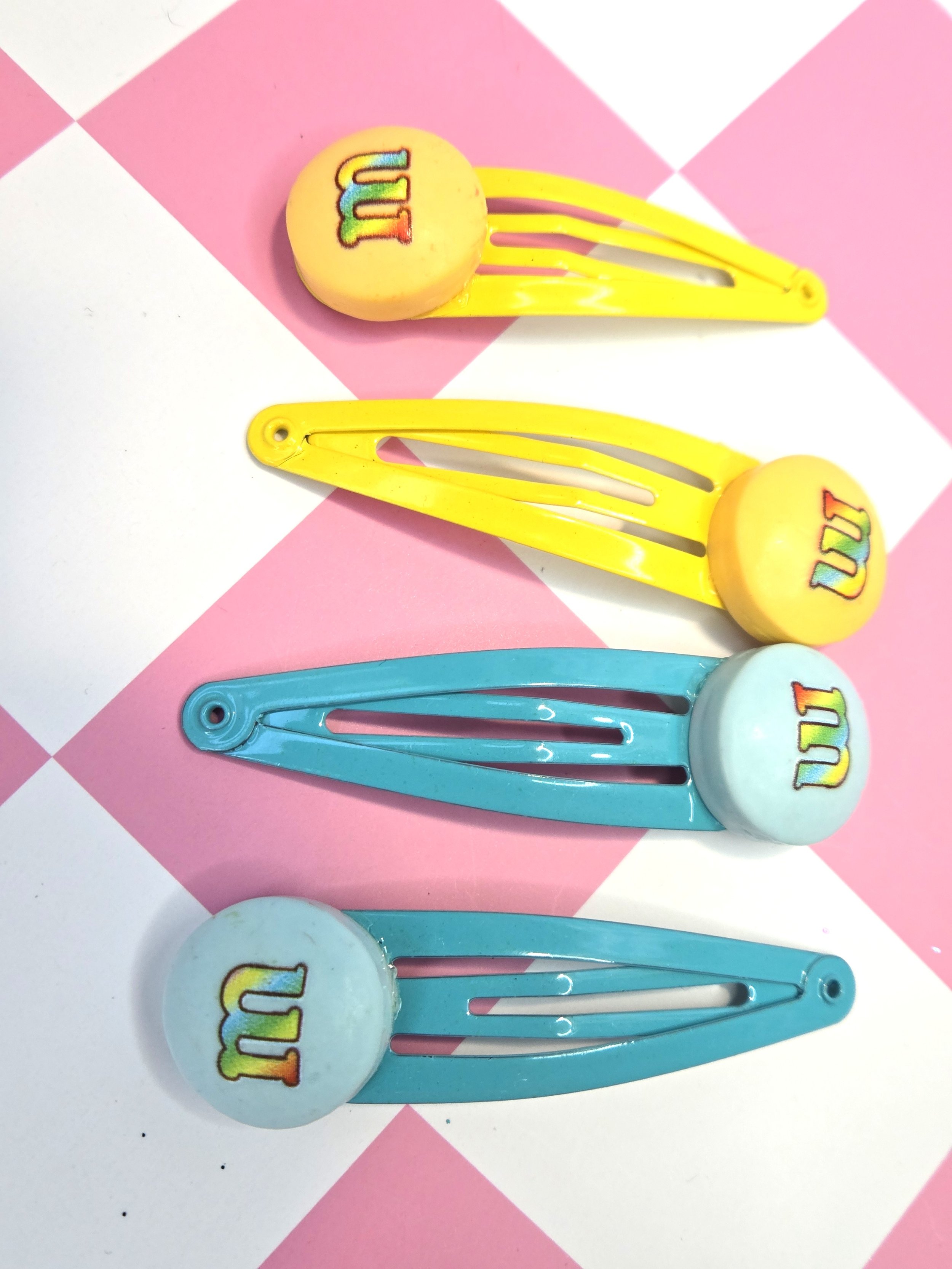 🍬 Kawaii Candy Barrette Sets — M&Ms & Cookies!