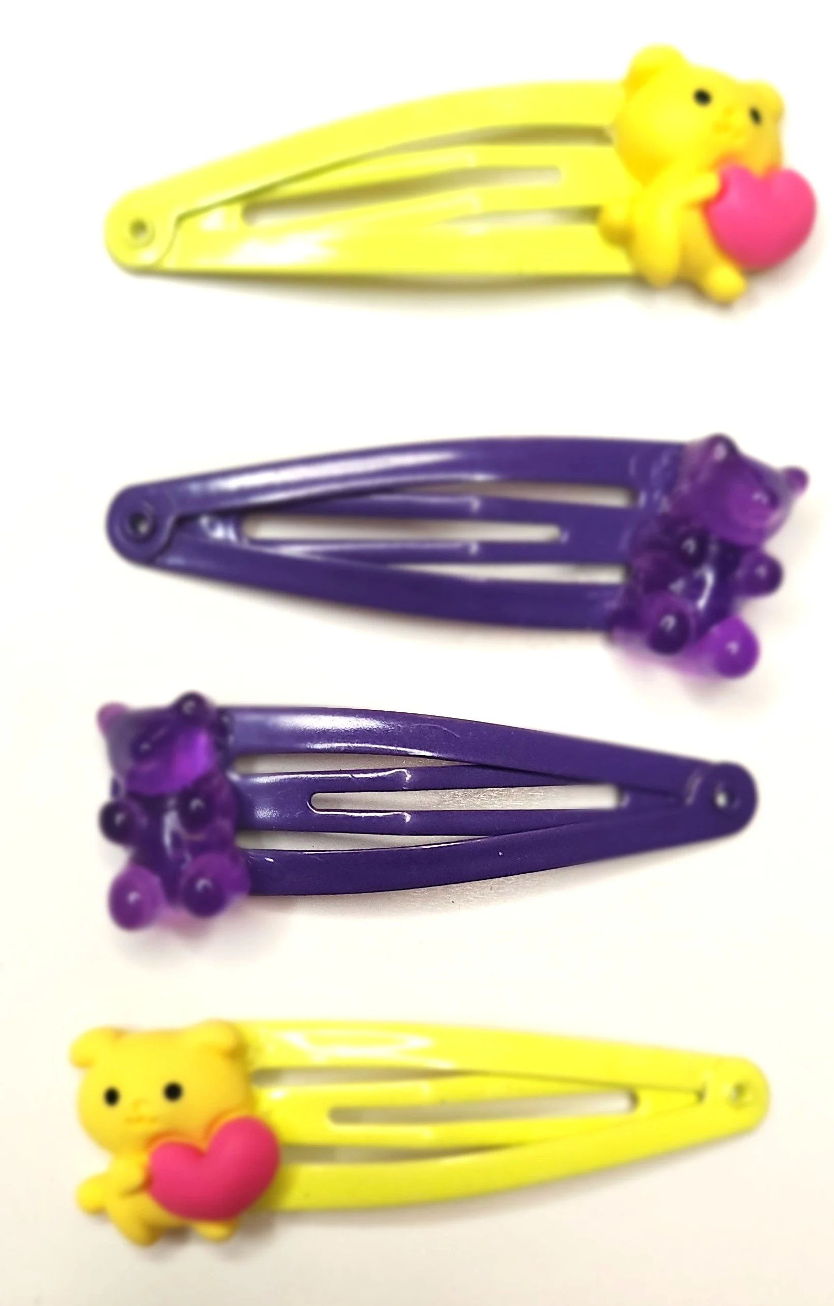 Kawaii Bear Charm Hair Clips Set
