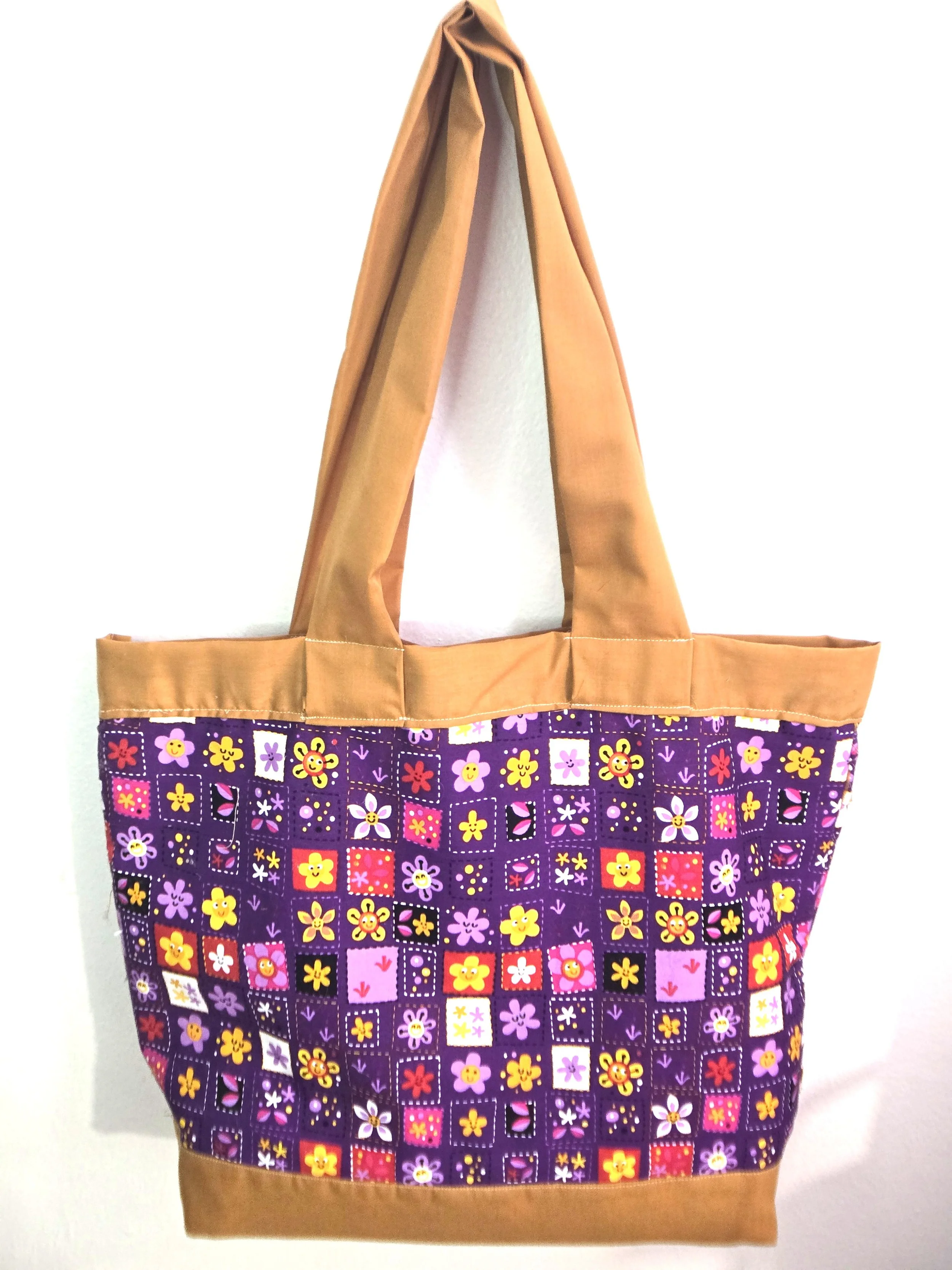 Kawaii Flower Power Fabric Tote Bag