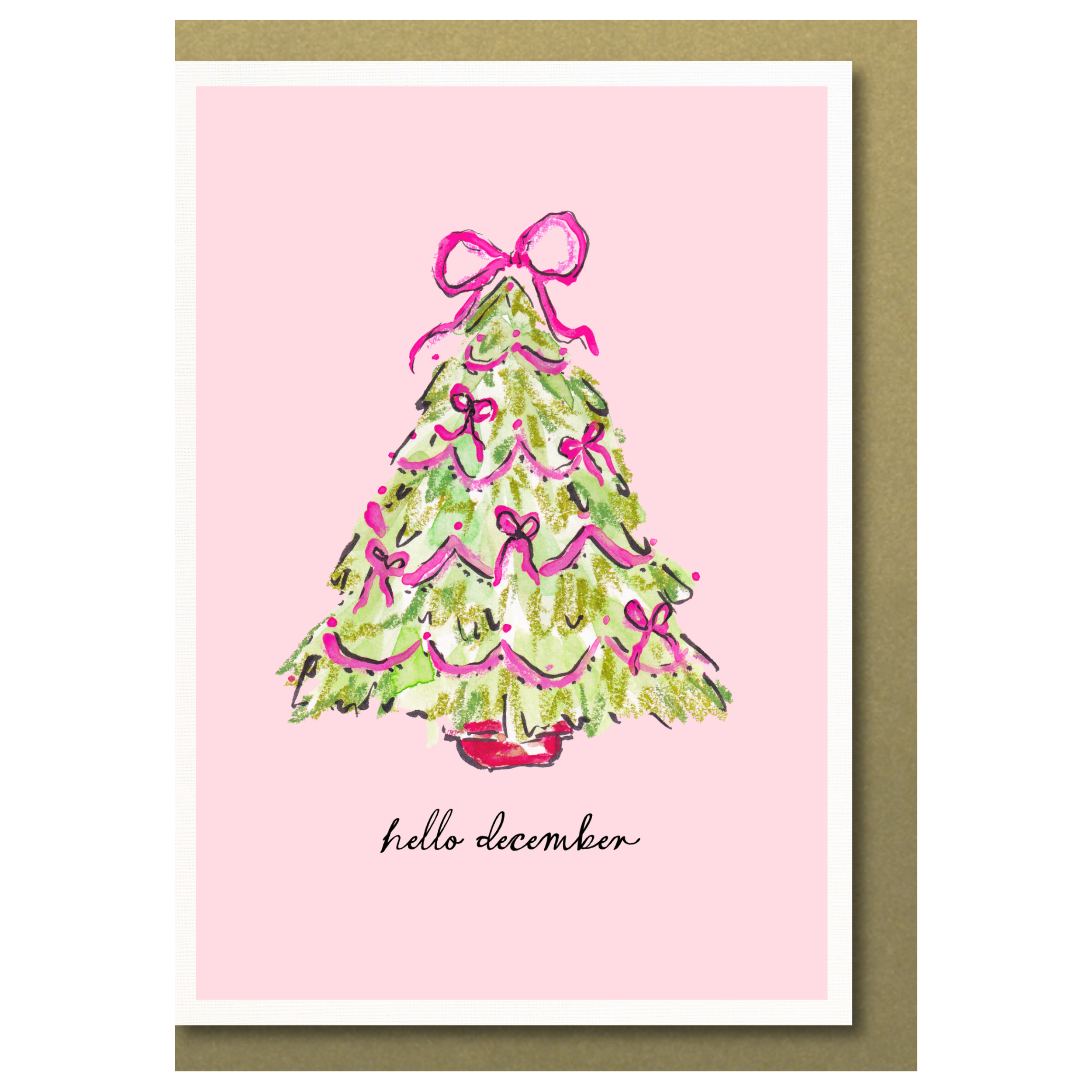 Hello December Christmas Card