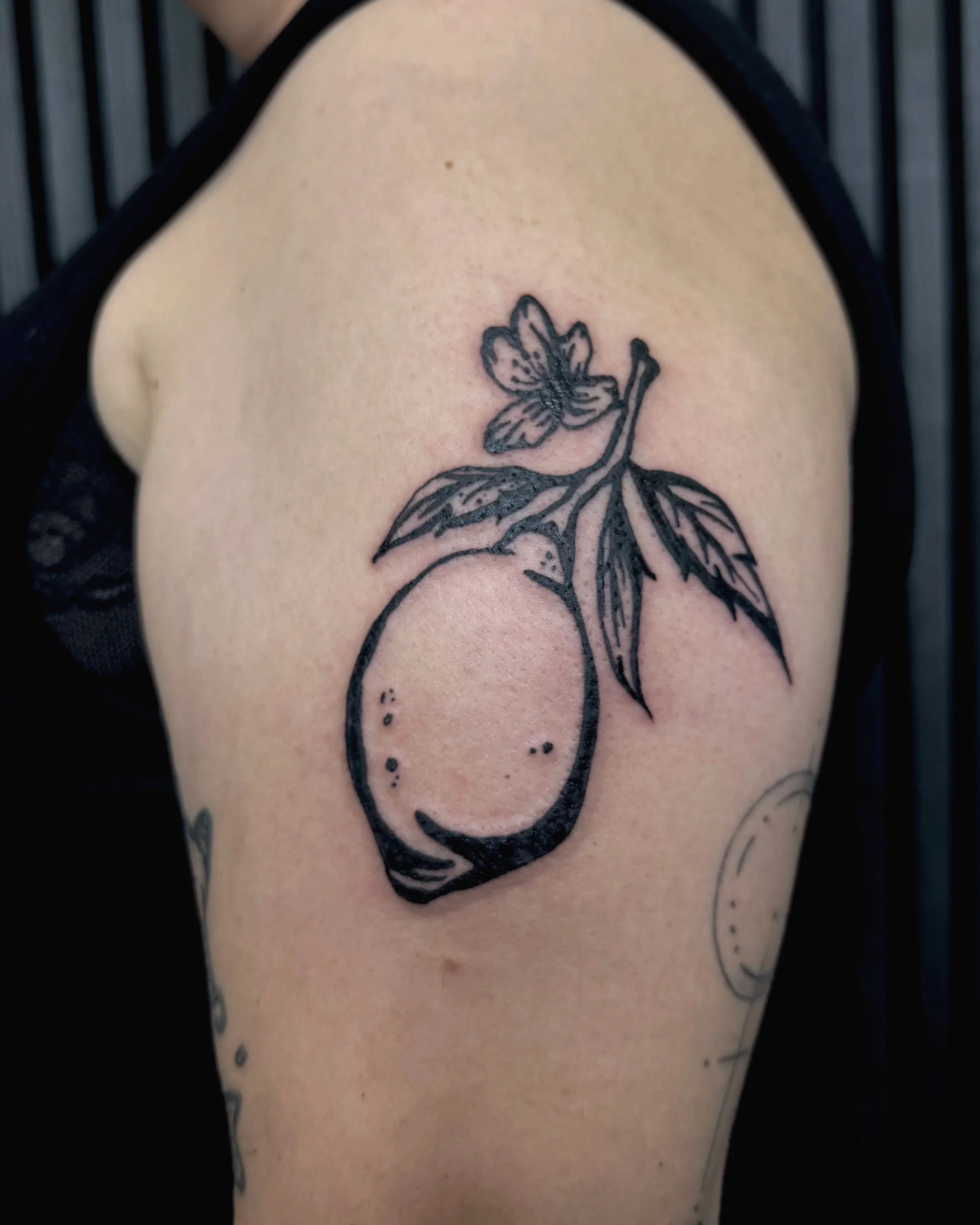 Zitrone · Stripped Illustratives Blackwork Tattoo · The Art of Judy · Frankfurt am Main