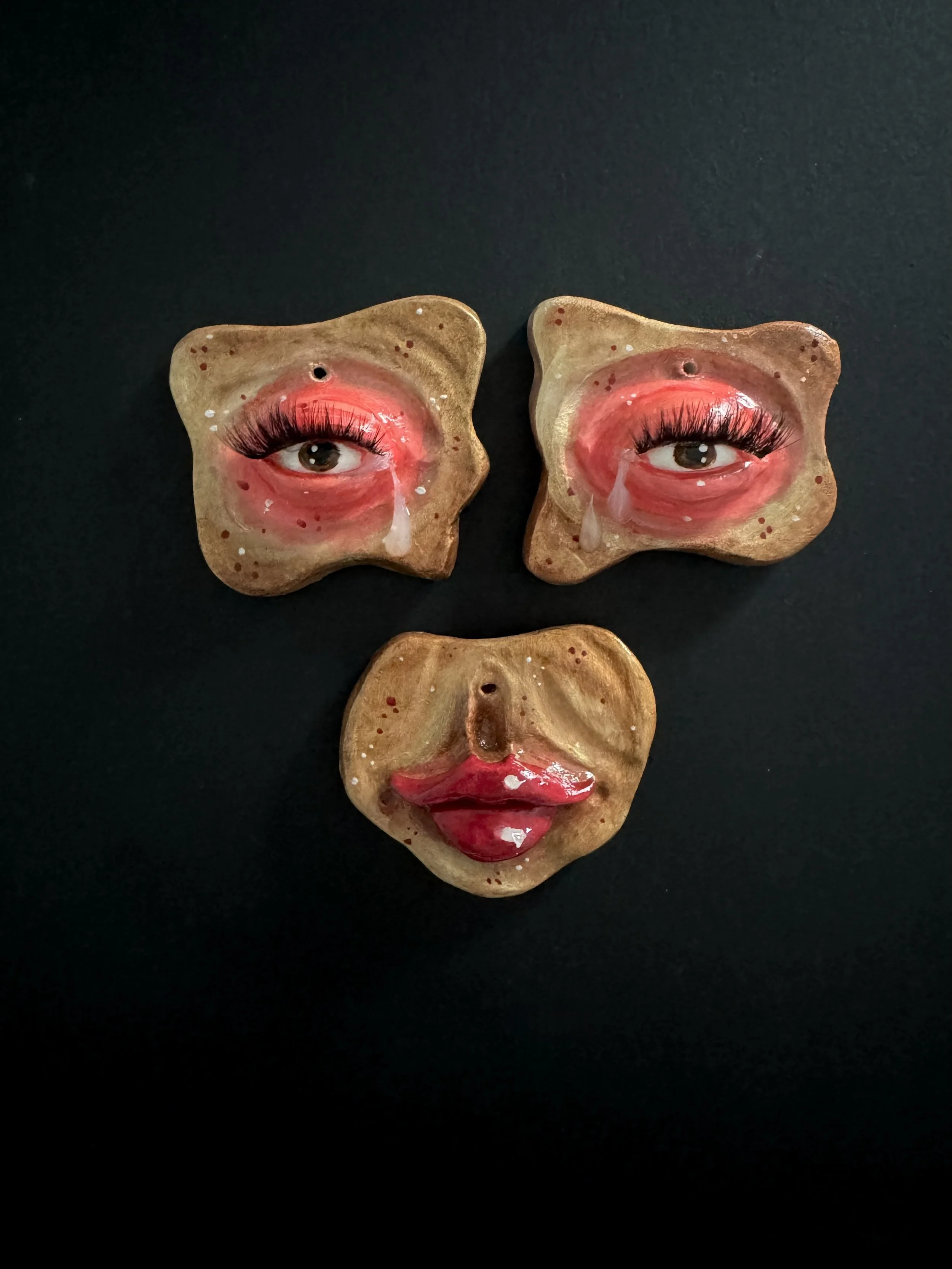 "Deranged Face #2" · Wandskulptur · handgefertigt · ca. 14 x 13 cm · 90 € inkl. Versand