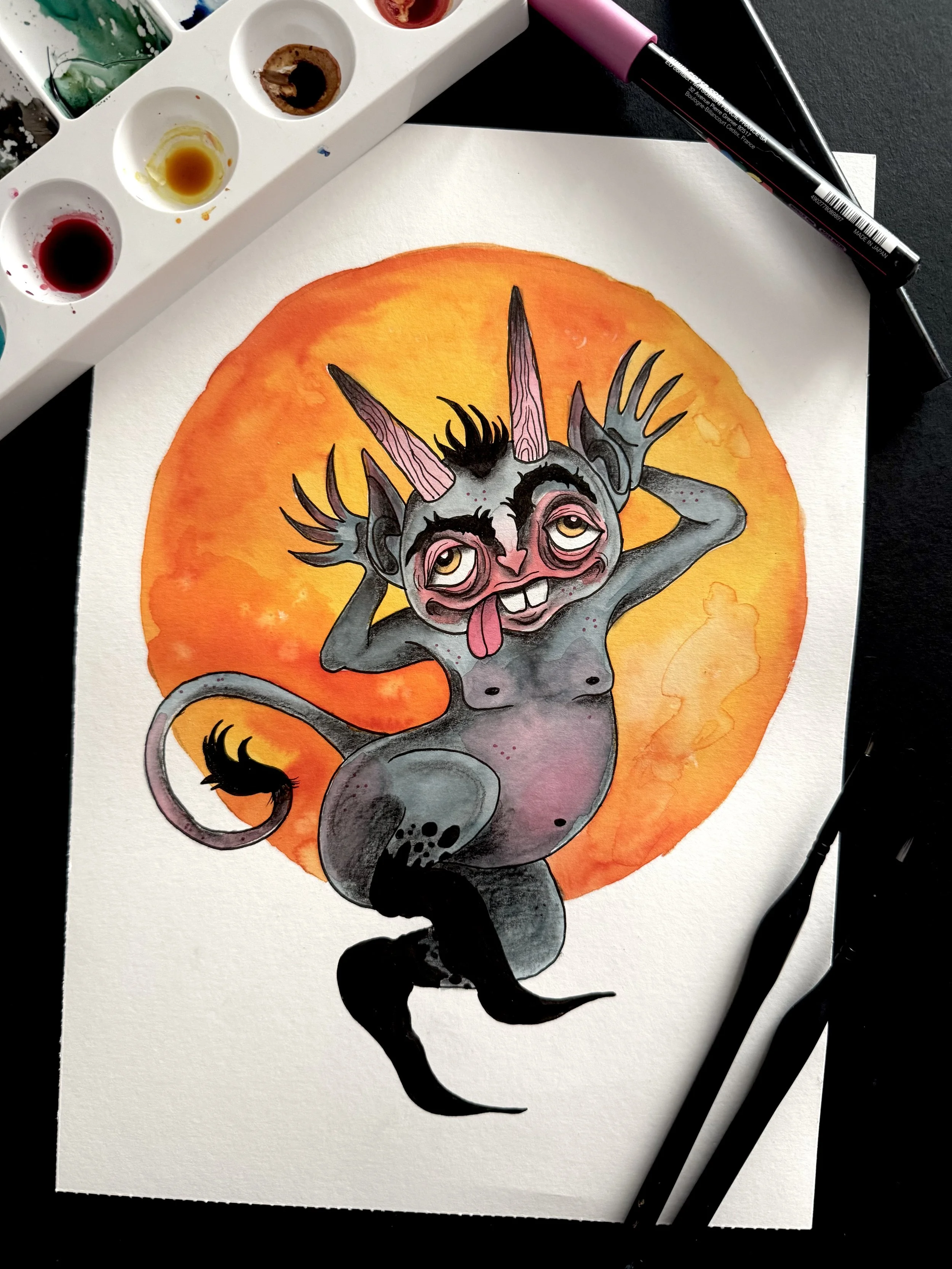 "Little Devil" · Originalzeichnung · 300 g/m² · DIN A4 · 80€ inkl. Versand