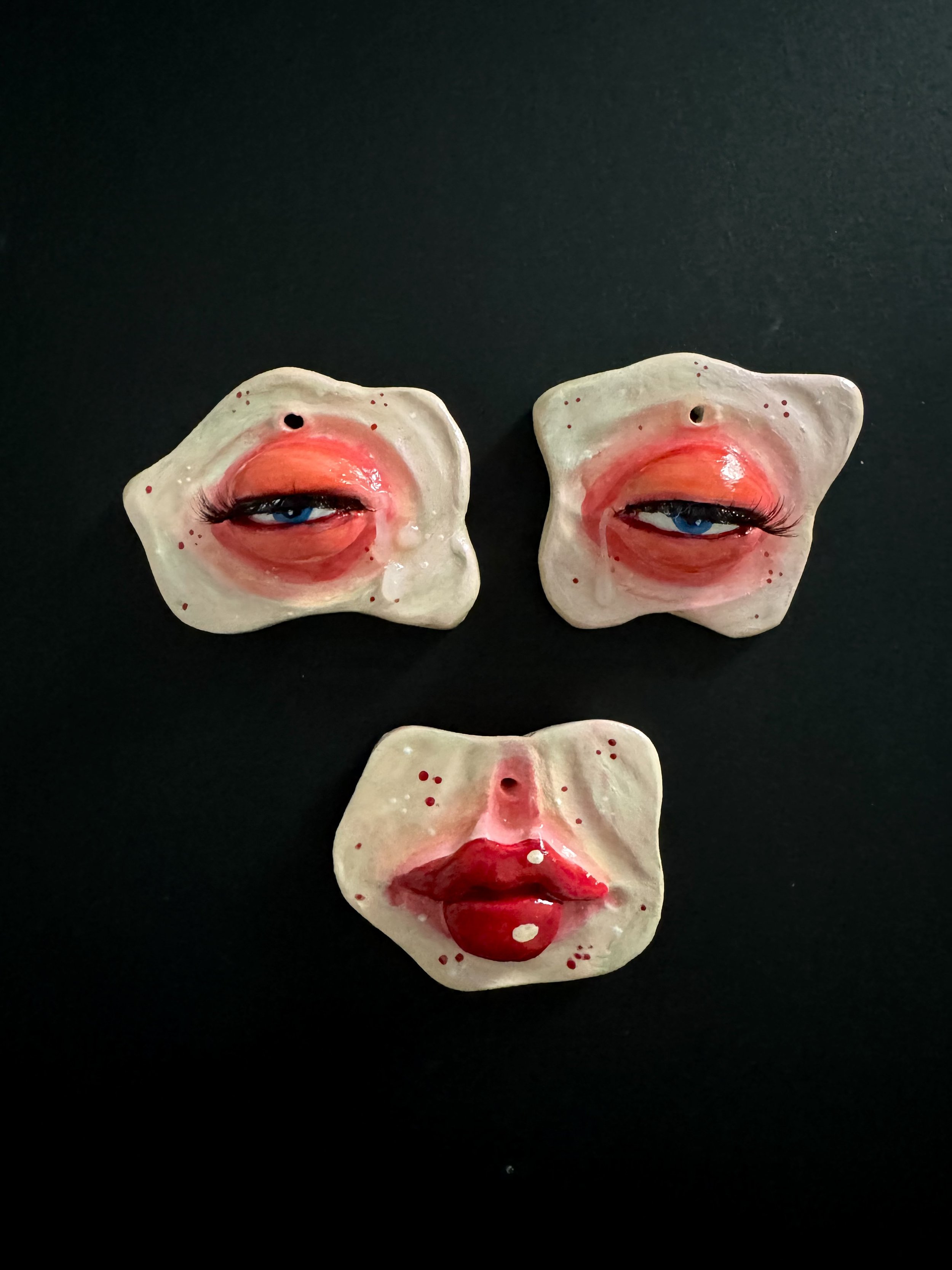 "Deranged Face #1" · Wandskulptur · handgefertigt · ca. 14 x 13 cm · 90 € inkl. Versand