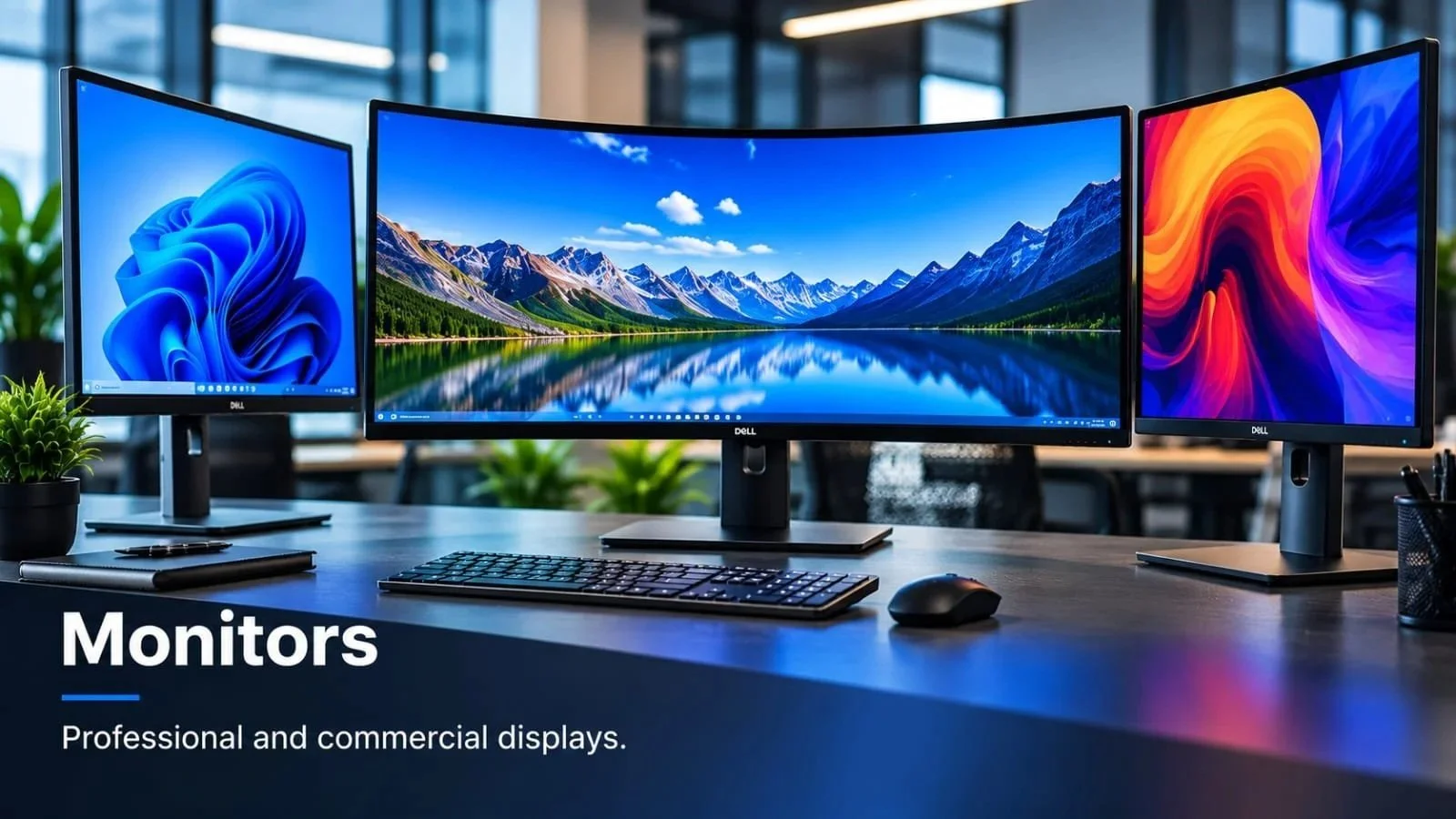 Professional, office and commercial displays in a range of sizes and specifications.