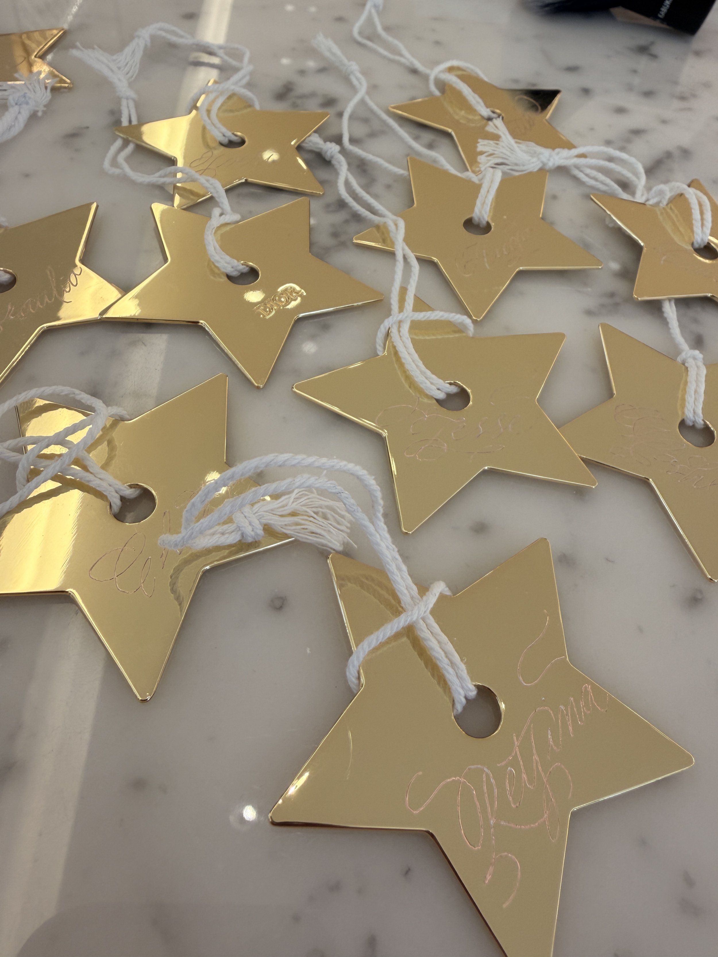 Engraved Golden Stars