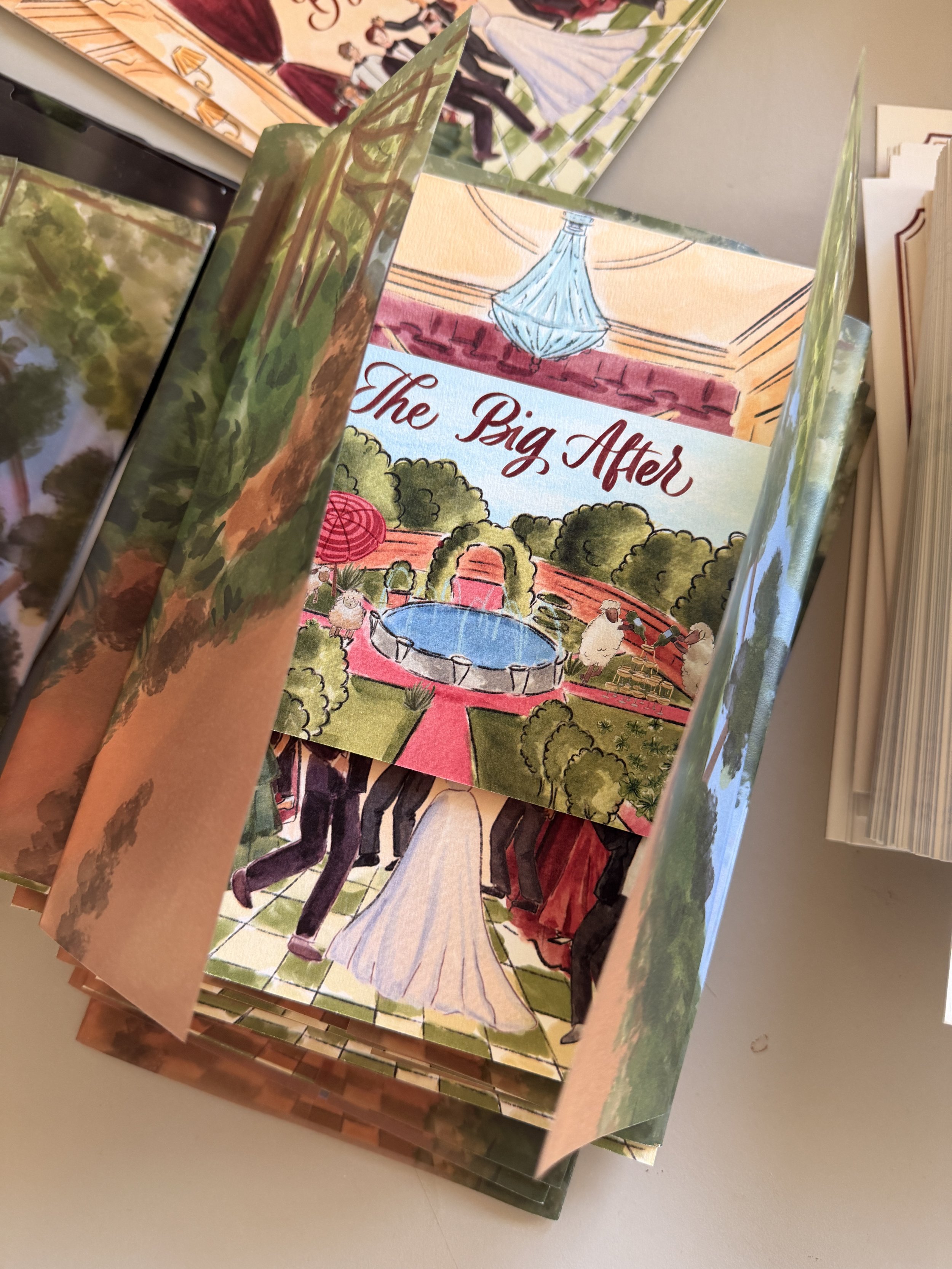 Bespoke wedding stationery designed and illustrated by Gaia Amsterdam for Olivia Buckley International