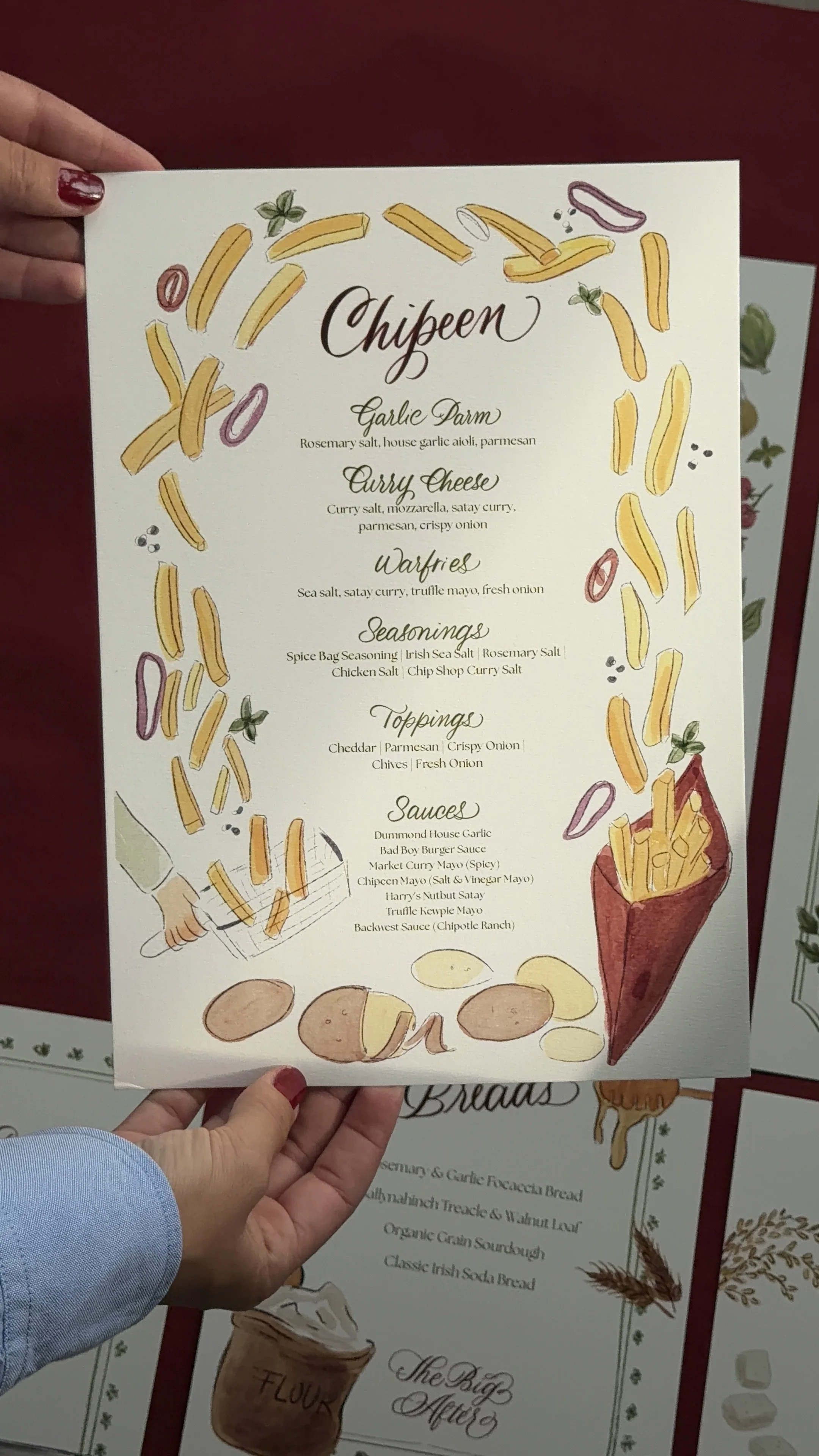 Custom wedding illustration created for a celebration at Ballynahinch Castle - Chipeen 