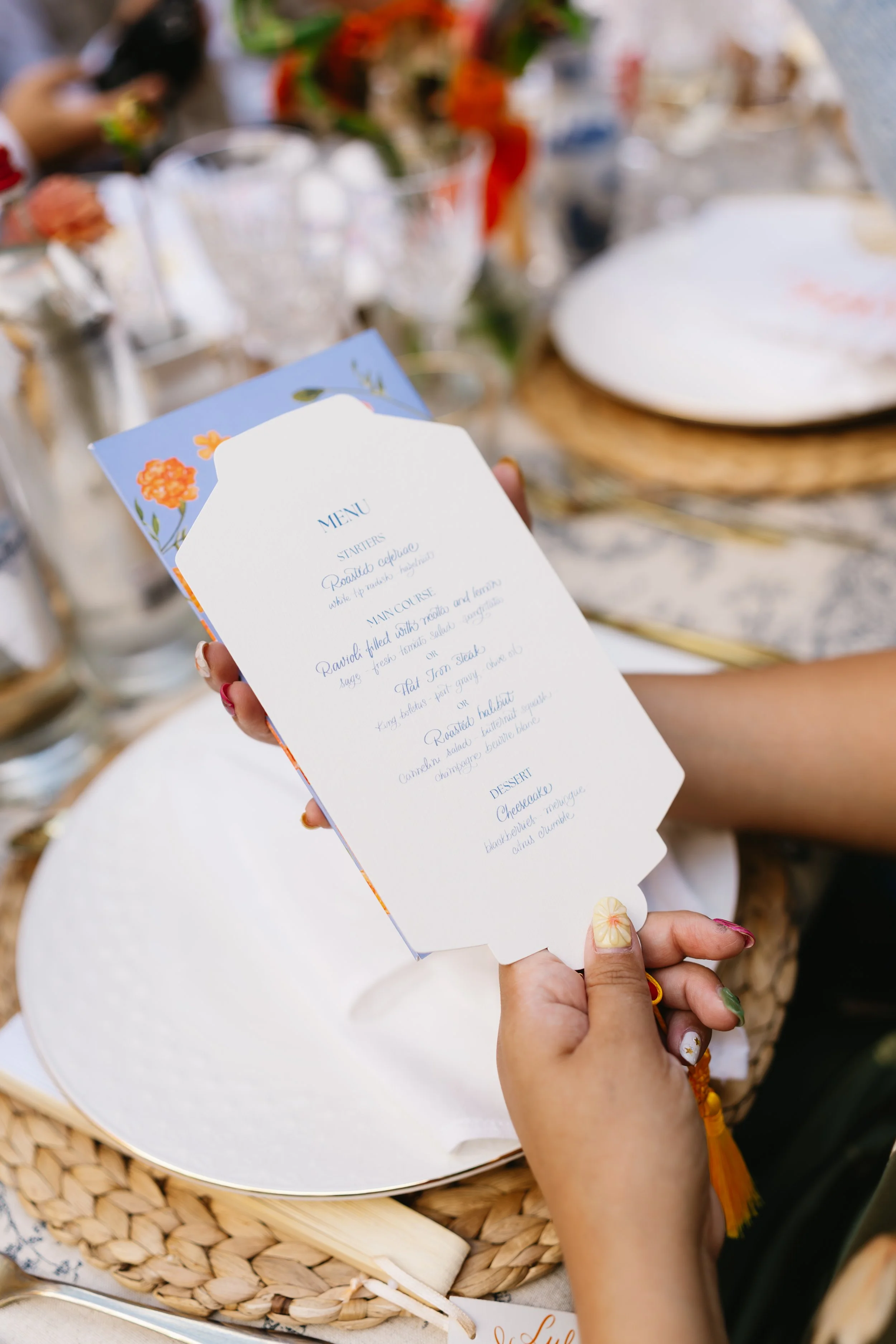 Bespoke Menu Design inspired by Chinese and Indian cultures. 