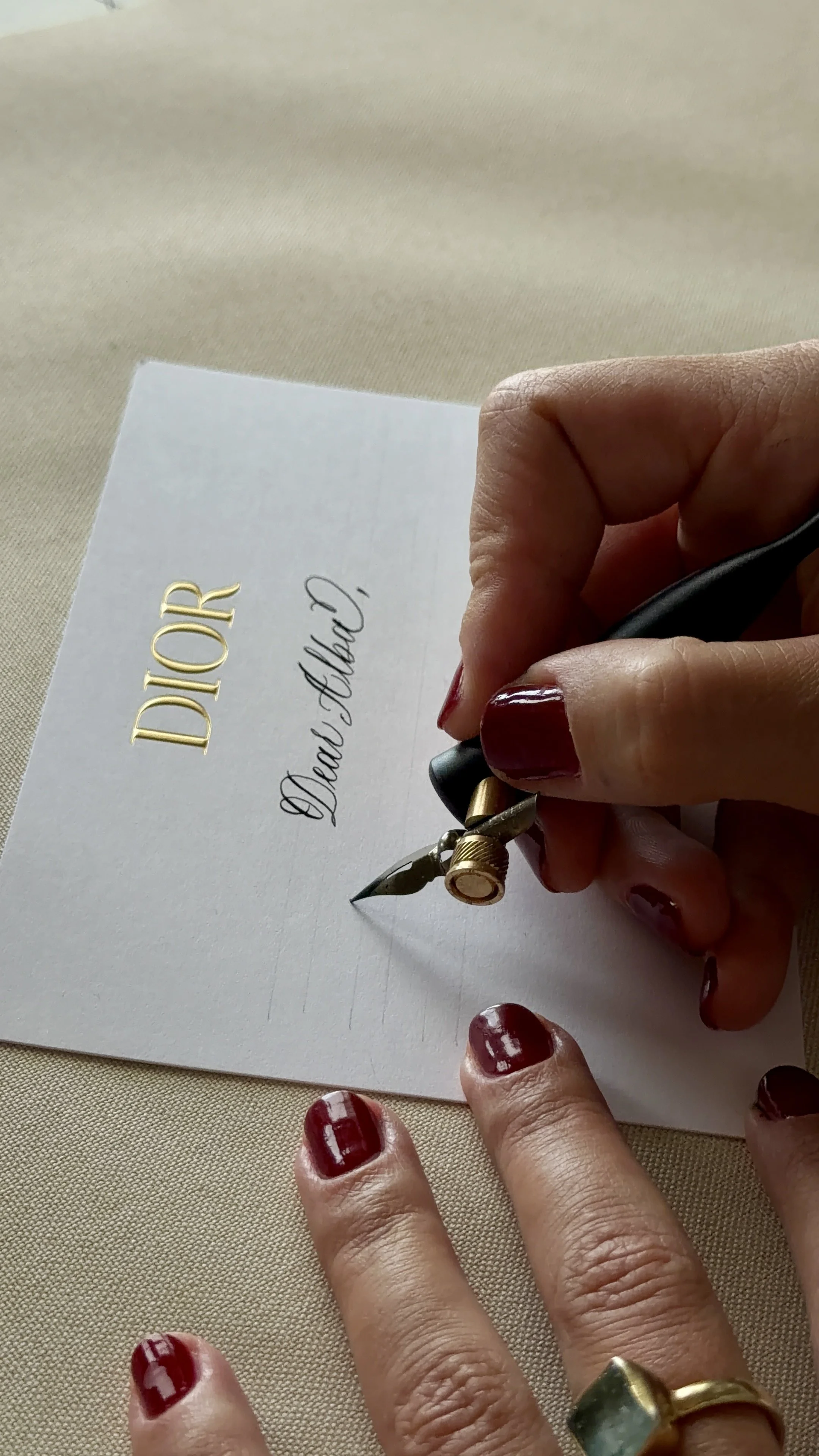 Bespoke calligraphy lettering created by hand in Amsterdam