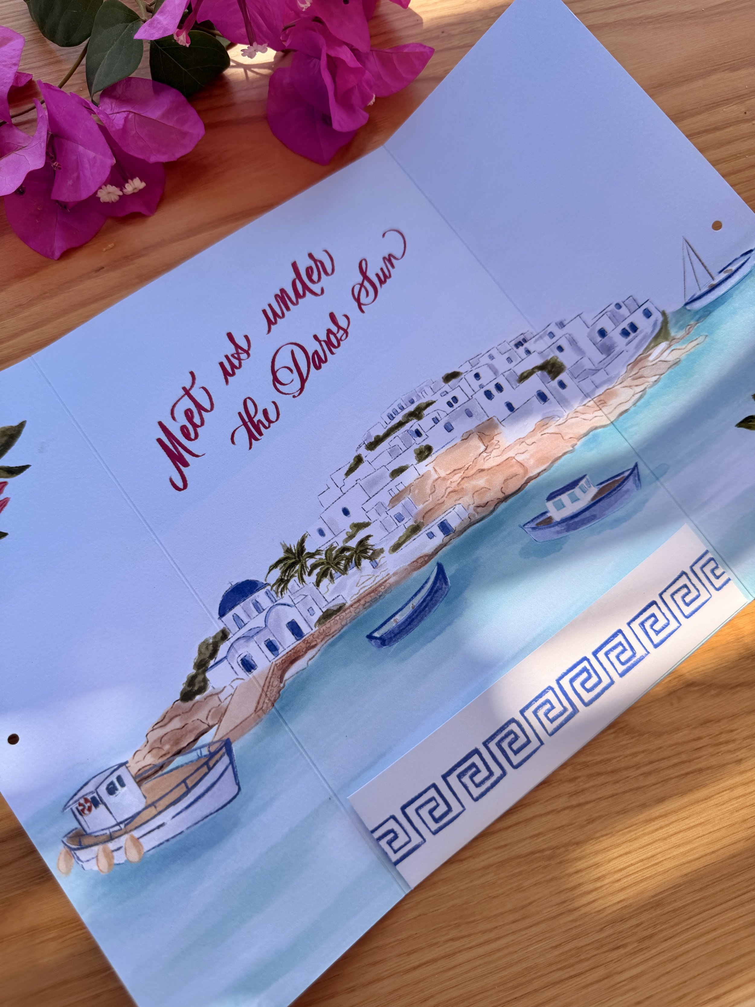 'Meet us under the Paros Sun' Wedding Suite Bespoke for Julia & Evita Weddings