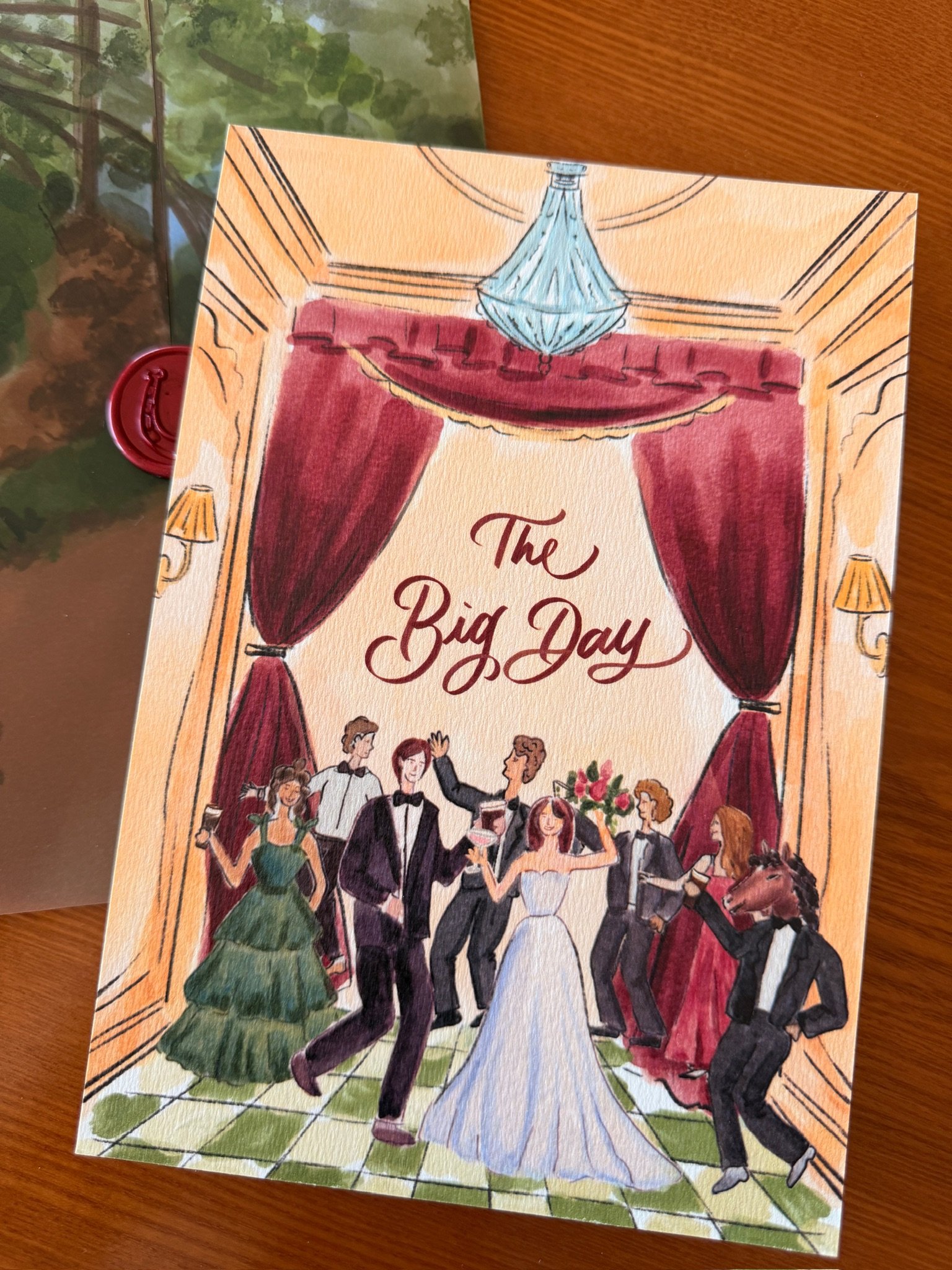 Custom wedding invitations for a luxury celebration at Ballynahinch Castle