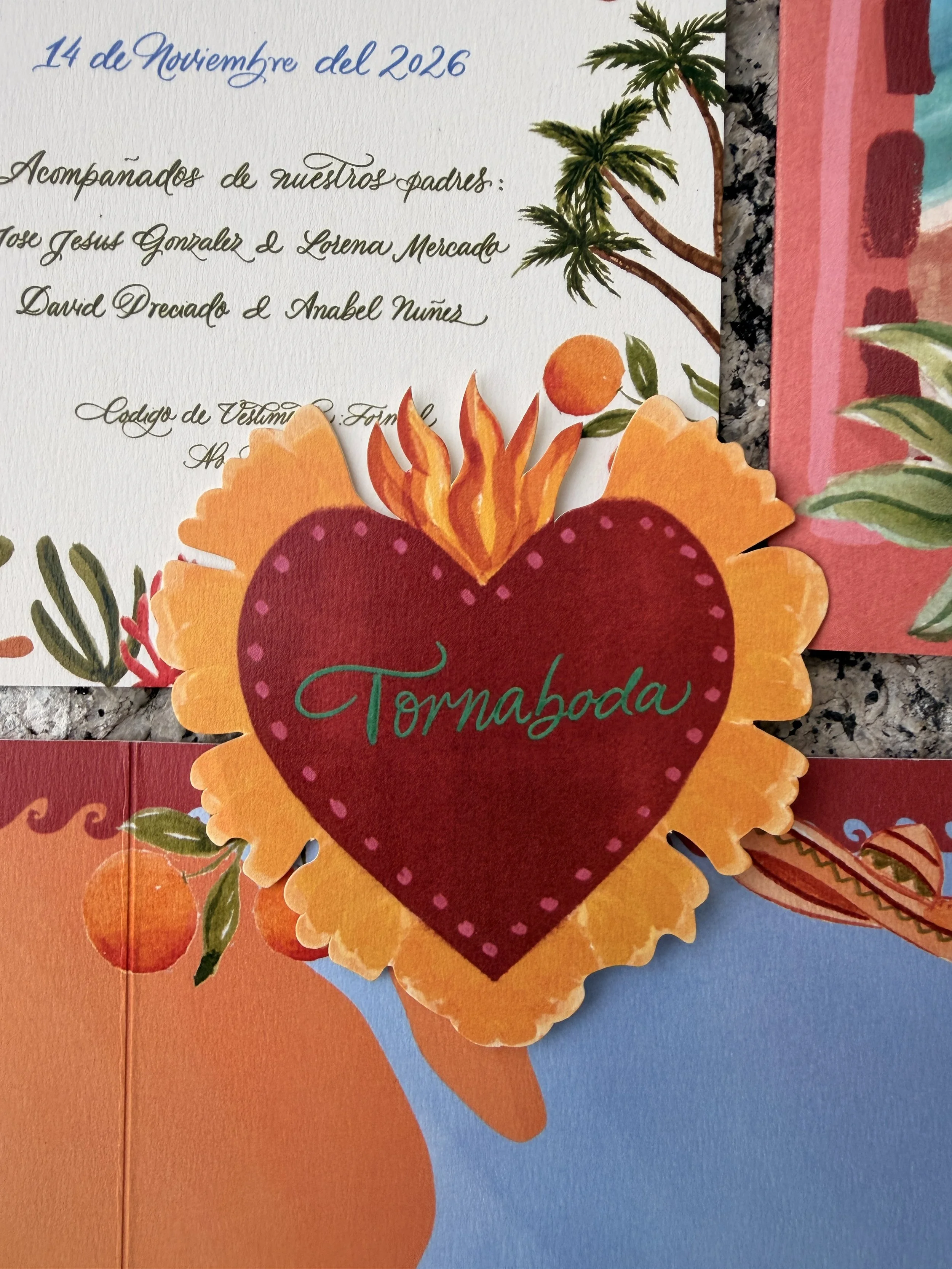 Mexican Wedding "tornaboda" details card
