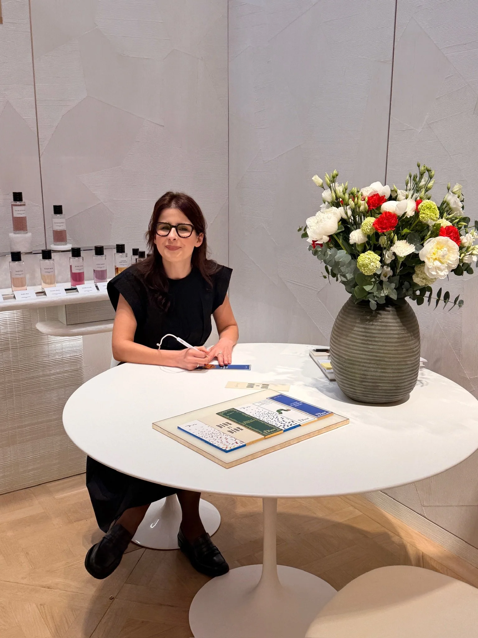 On-site calligraphy for personalised gifts at a luxury event