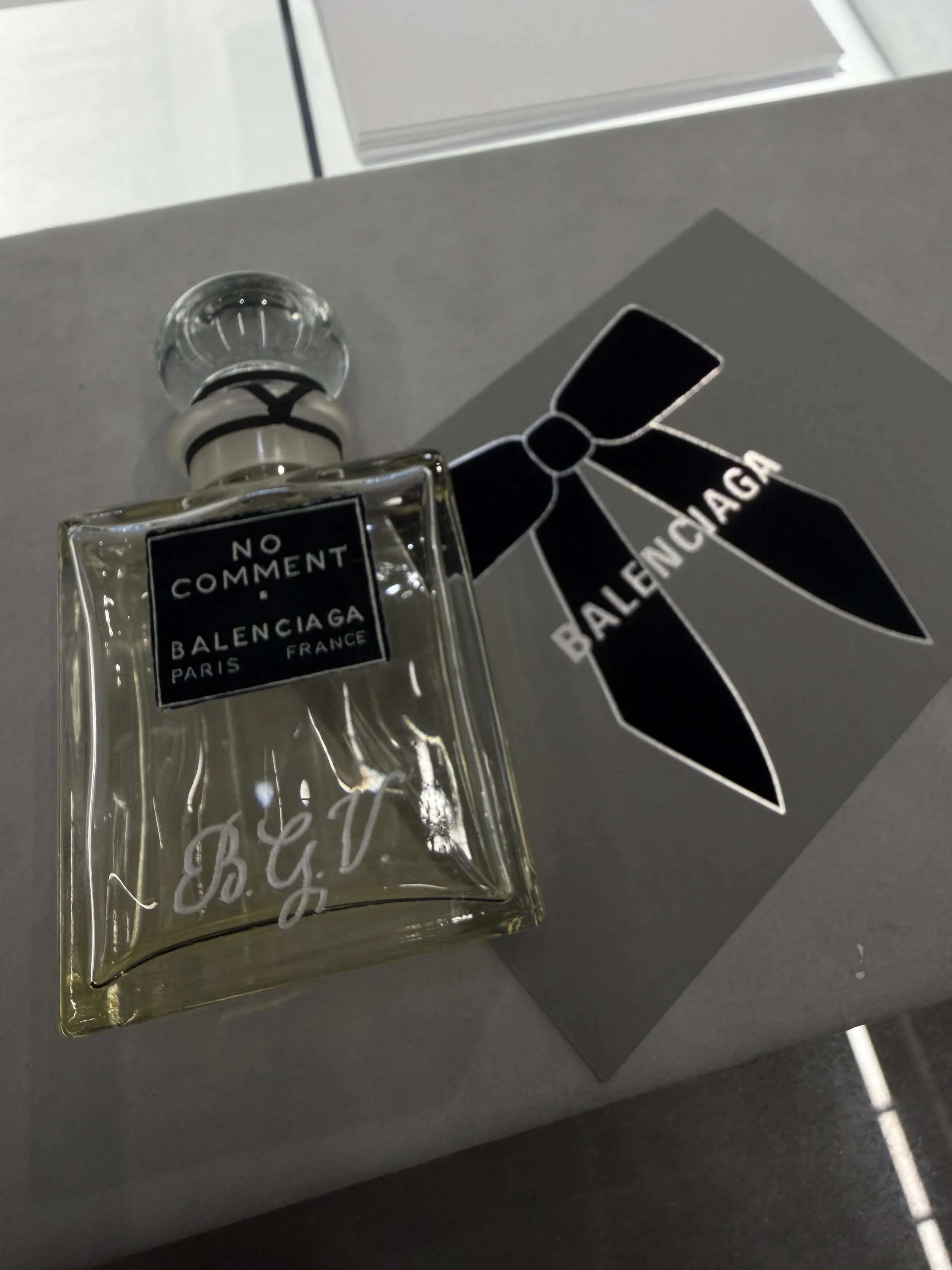 Balenciaga engraving in Parfum Bottles