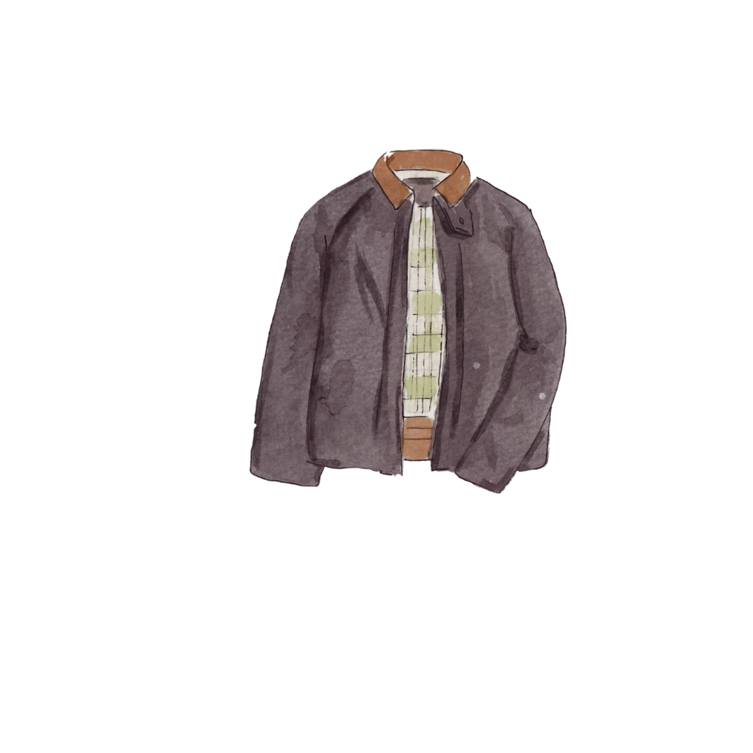 Watercolor illustration of Barbour Jacket