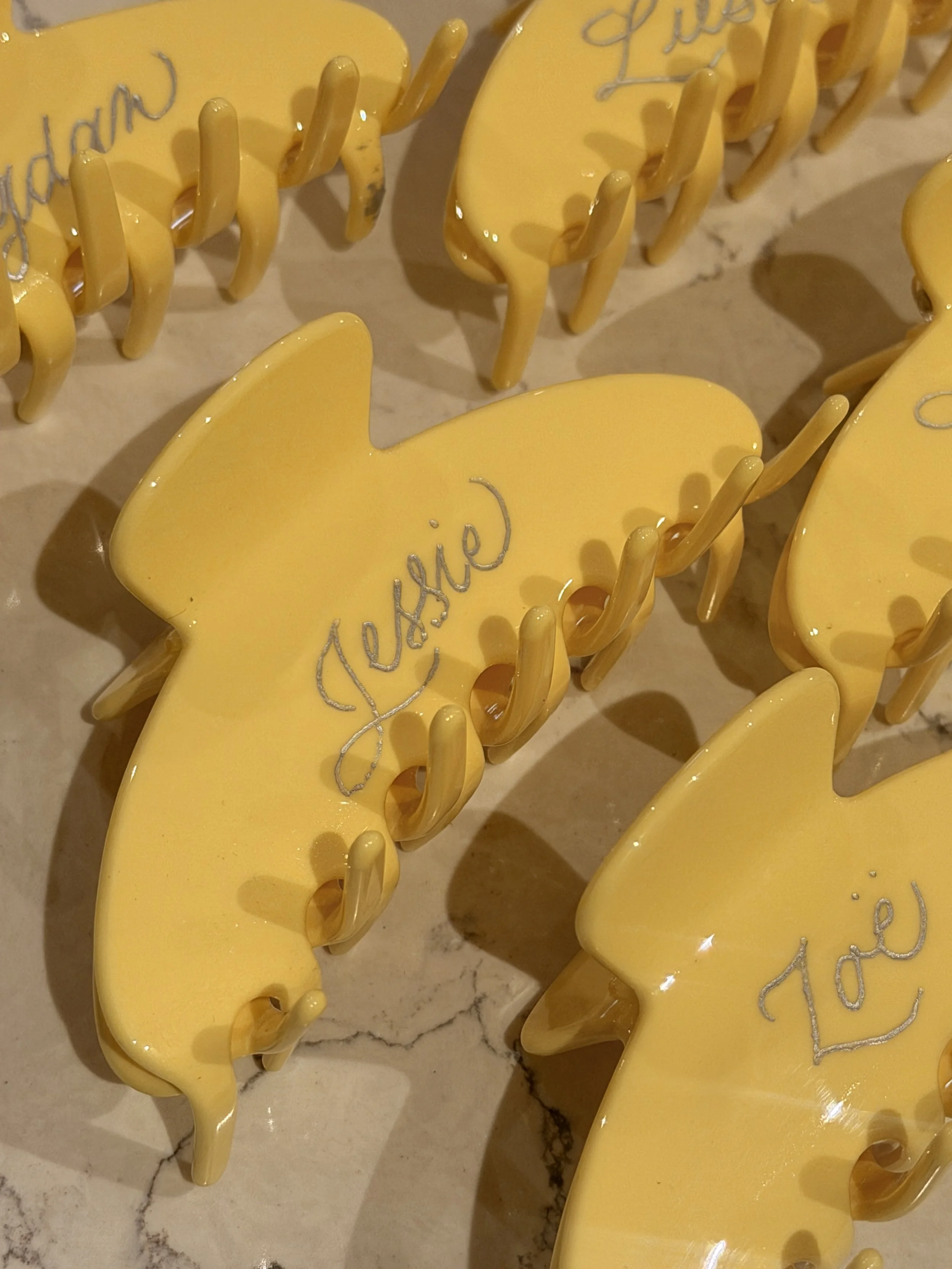 Hair Clips engraved for event 