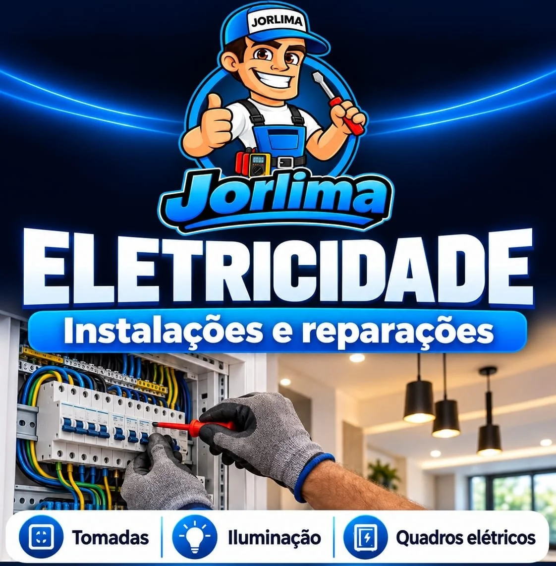 Instalações e reparações elétricas, quadros elétricos ,tomadas ,iluminação e vídeo porteiros. Serviço na Zona Norte. Peça um orçamento à medida do seu trabalho.