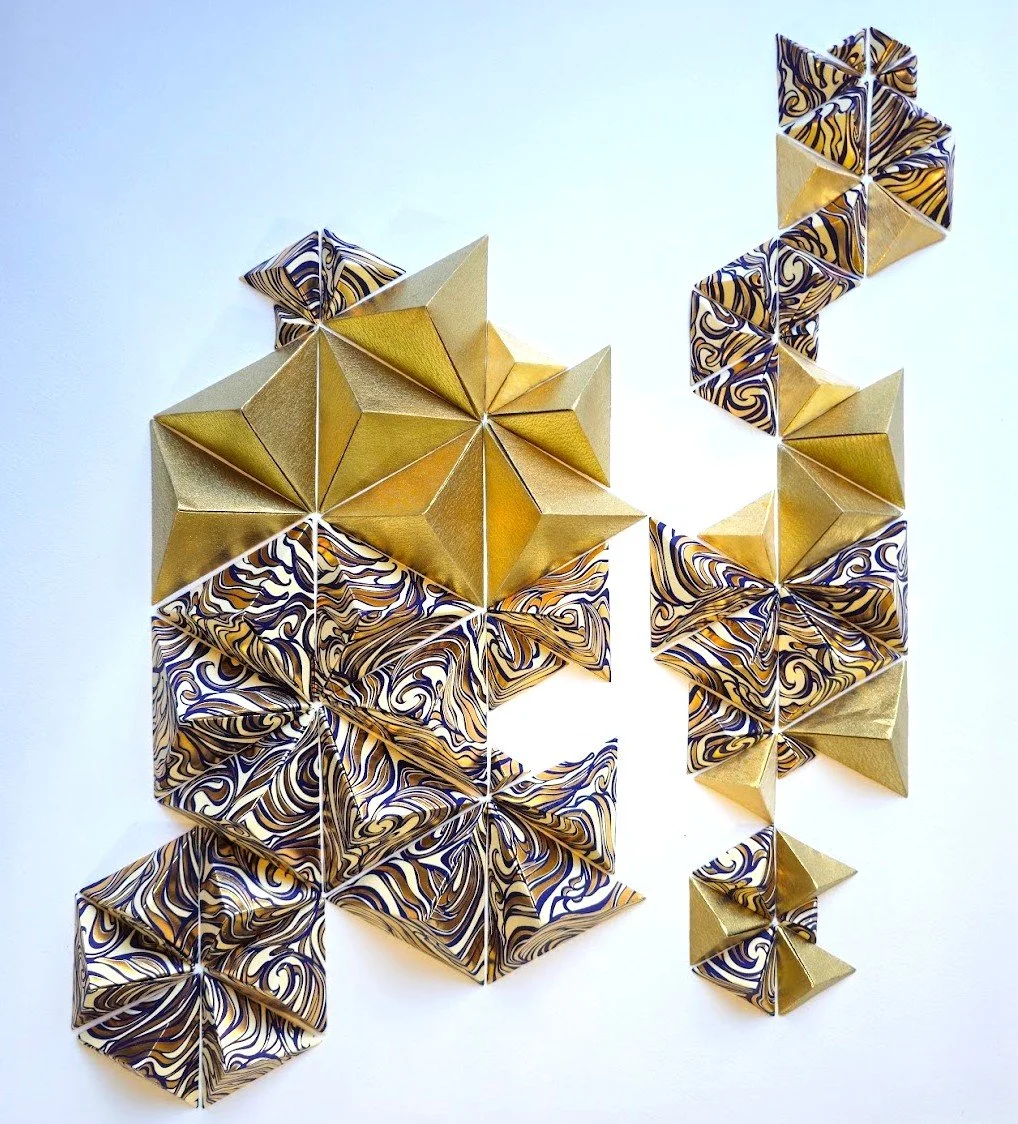 Amour a la haine · 2024 · Hand-folded artisan paper on paper · 16 x 20 x 4 in · Available