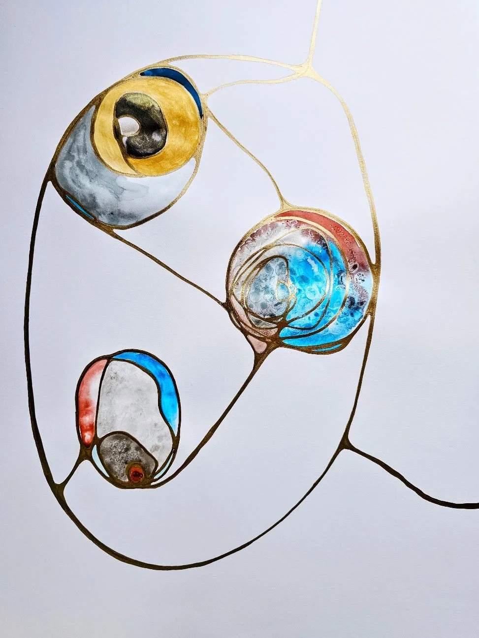 Neurographic 057 · Watercolor and ink on paper · 18 x 24 in · 2025 · Available