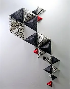 Koi · 2024 · Hand-folded artisan paper on paper · 16 x 20 x 4 in · Private Collection