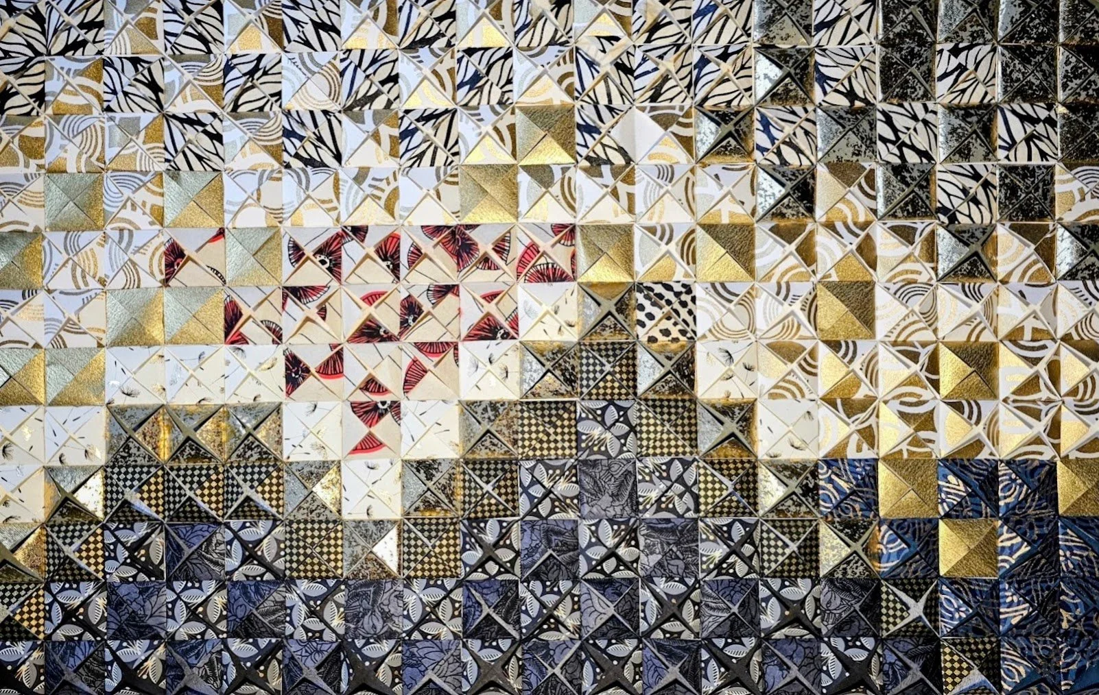 Ode to Remembering · 
Hand-folded artisan paper assemblage · 20 × 30 in · 2025 · Available
