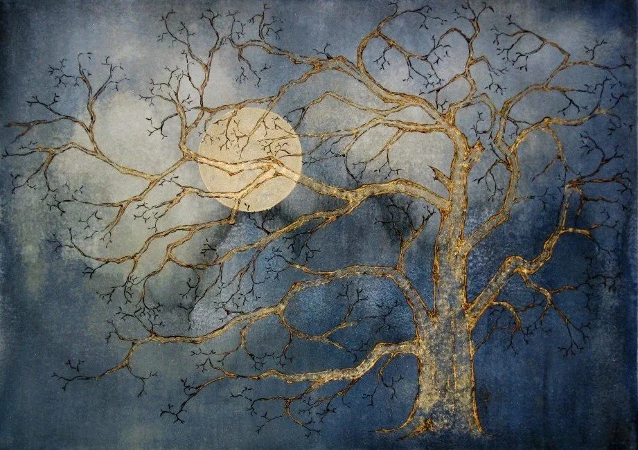 Cracked Willow · Watercolor and ink on paper · 24 × 36 in · 2008 · Private Collection