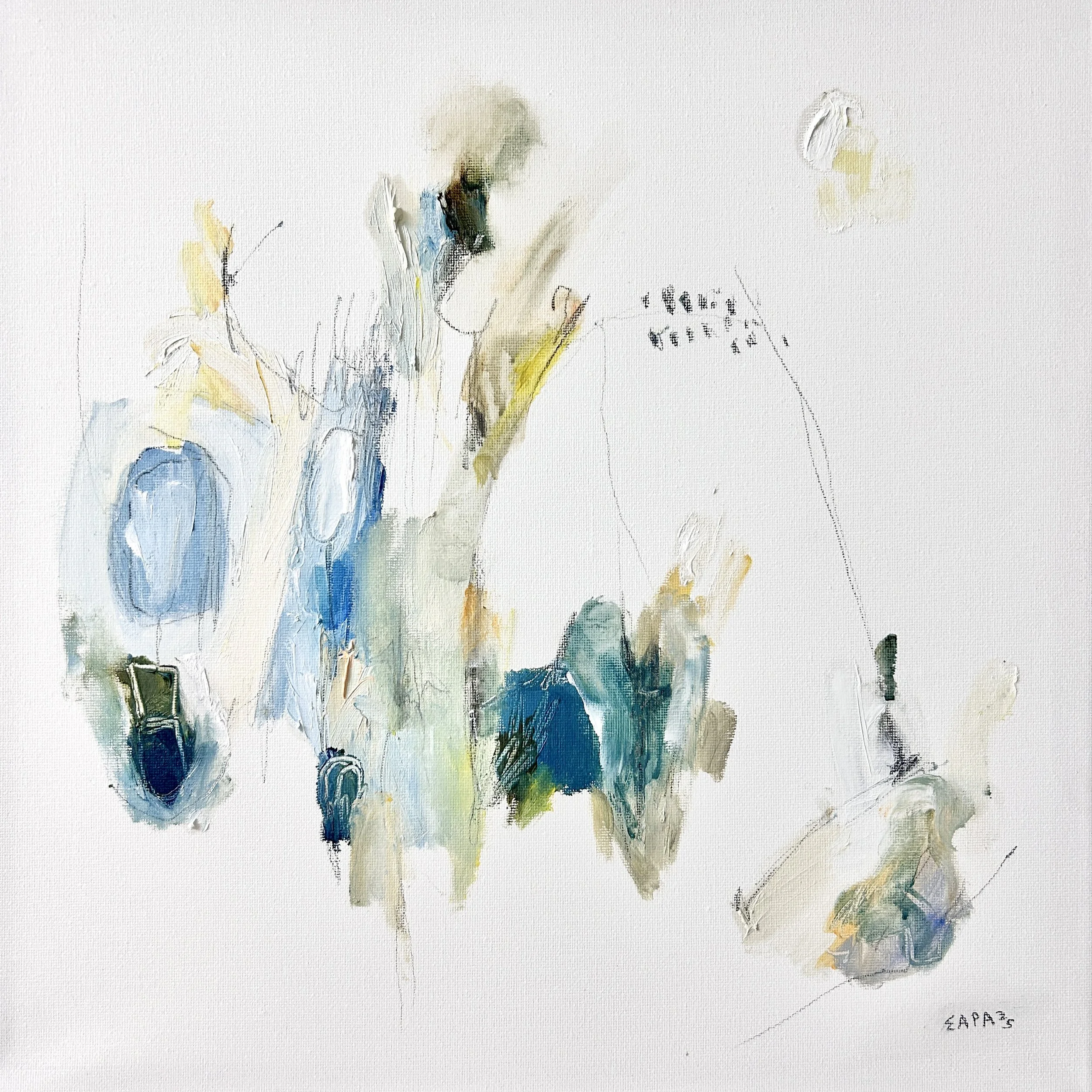 "Leave Me Be" OIl and charcoal on canvas, 40 x 40 cm, 2026.