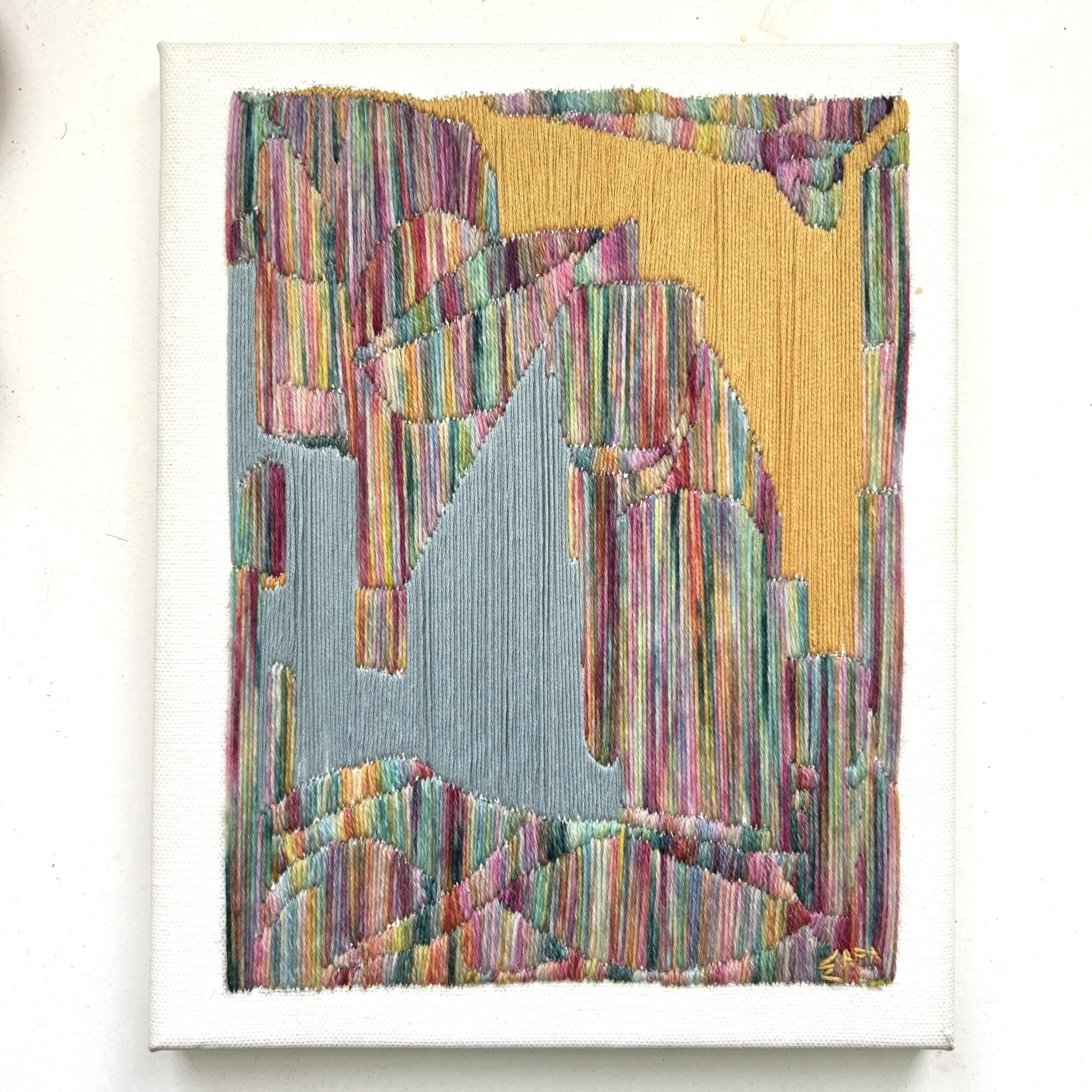 "Nice to Meet You" Embroidery on canvas, 20 x 30 cm