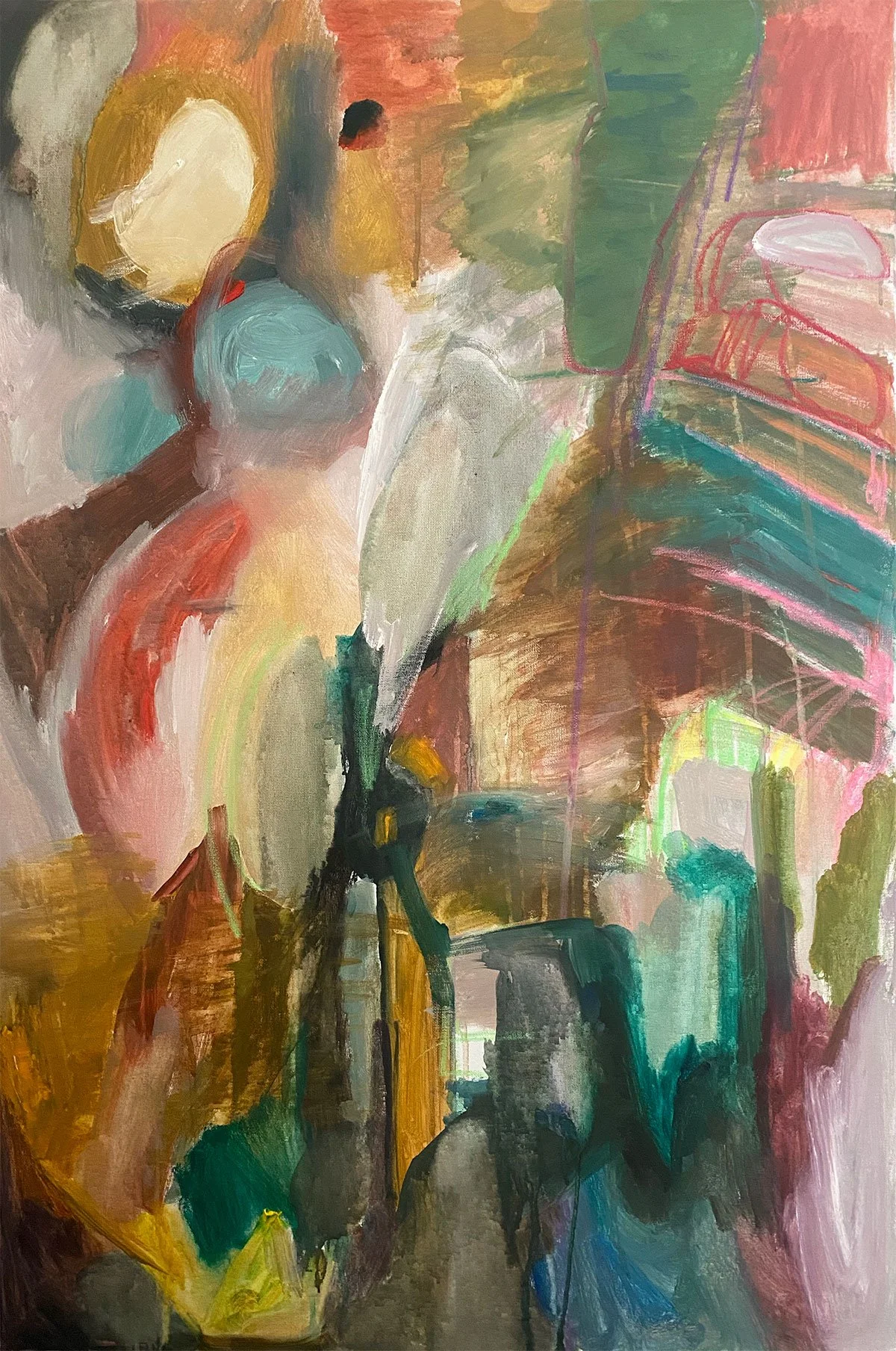 "Happy NBA Day" Oil on canvas, 92 x 122 cm