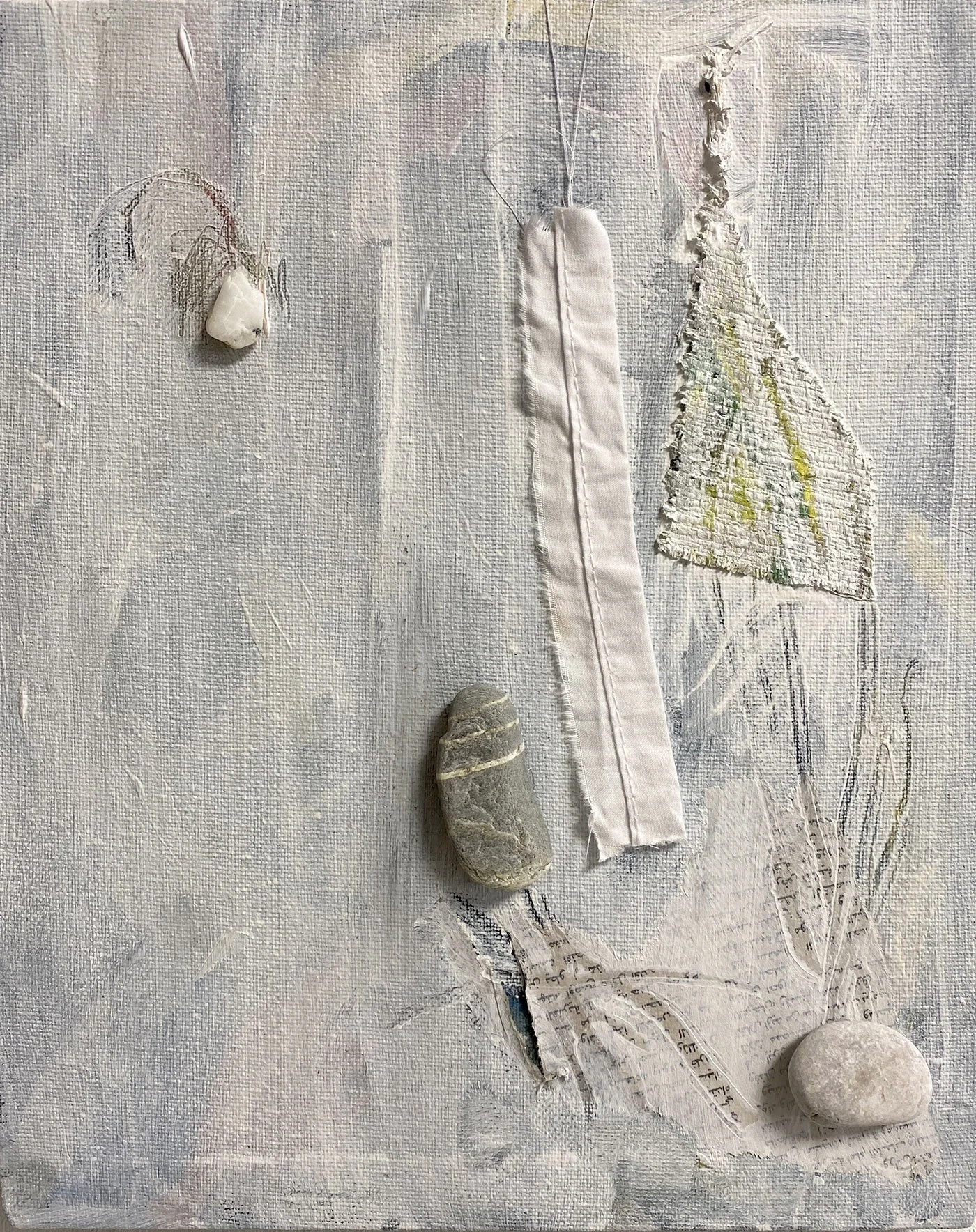 "Scraping" Mixed media on canvas, 20 x 25 cm