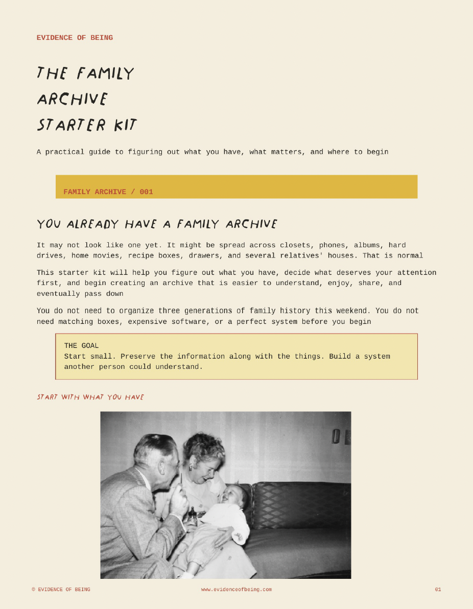 The Family Archive Starter Kit